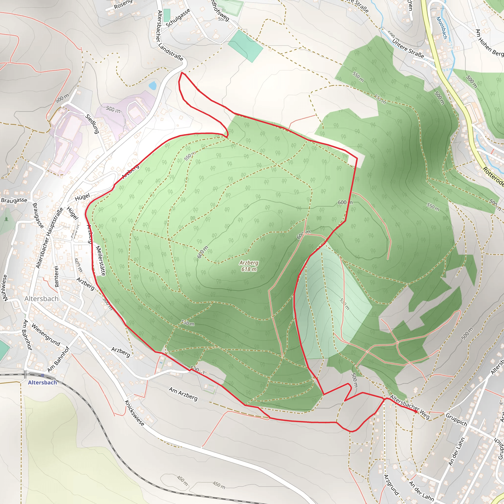 Arzberg Circular Walk mobile static map