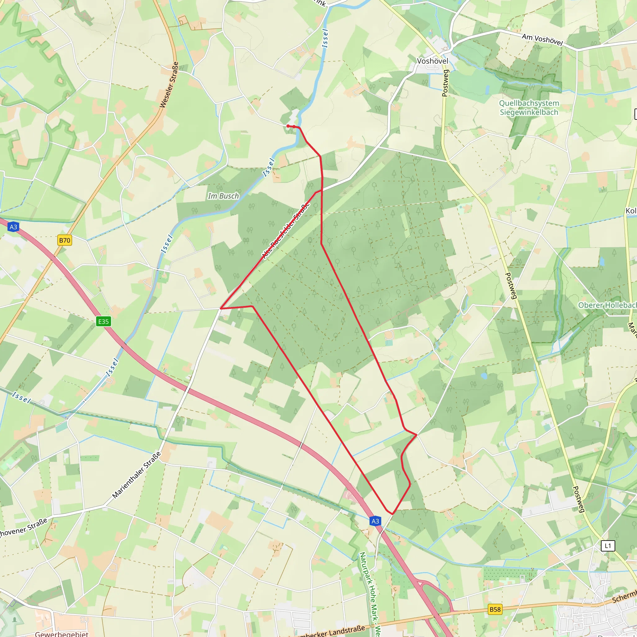 Esselt Rundweg A2 mobile static map