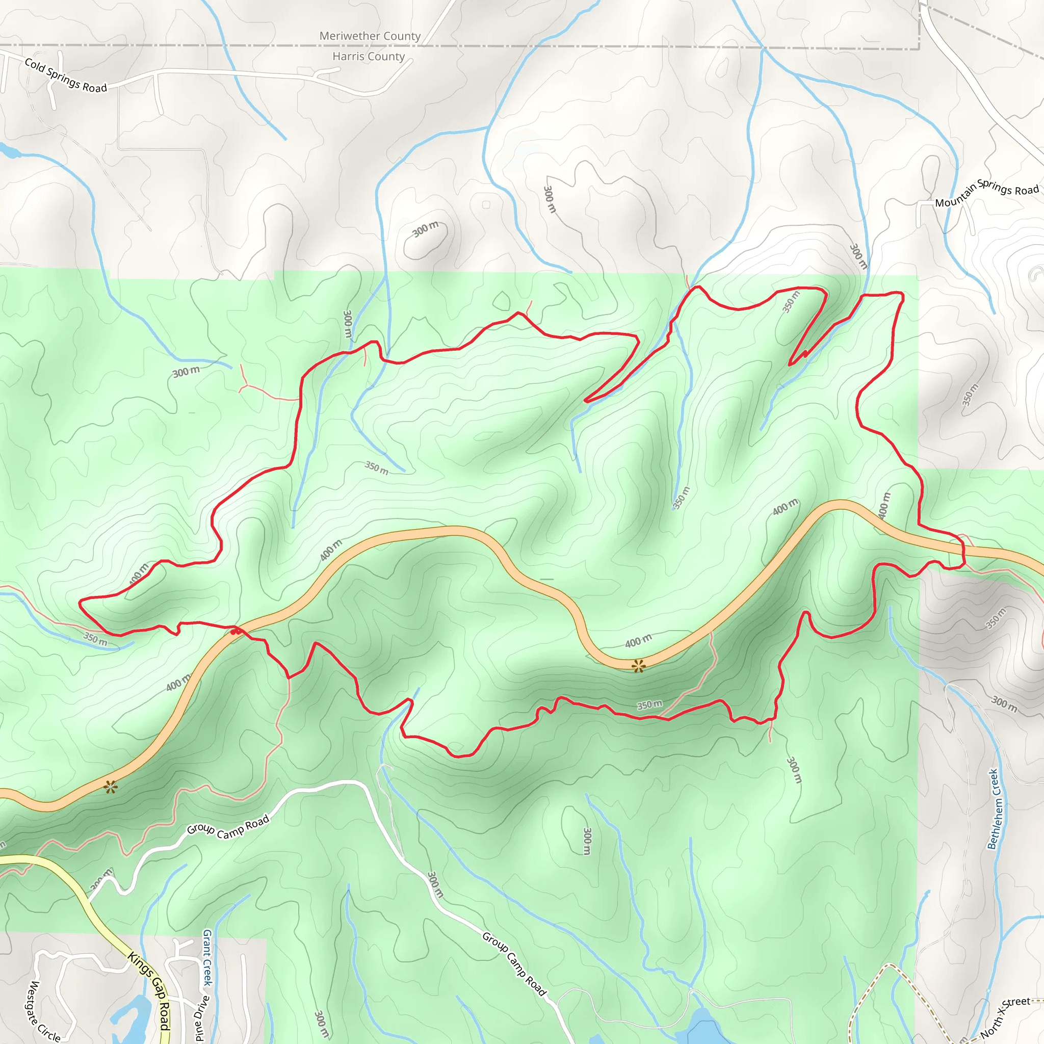Pine Mountain - Sawtooth Loop Trail mobile static map