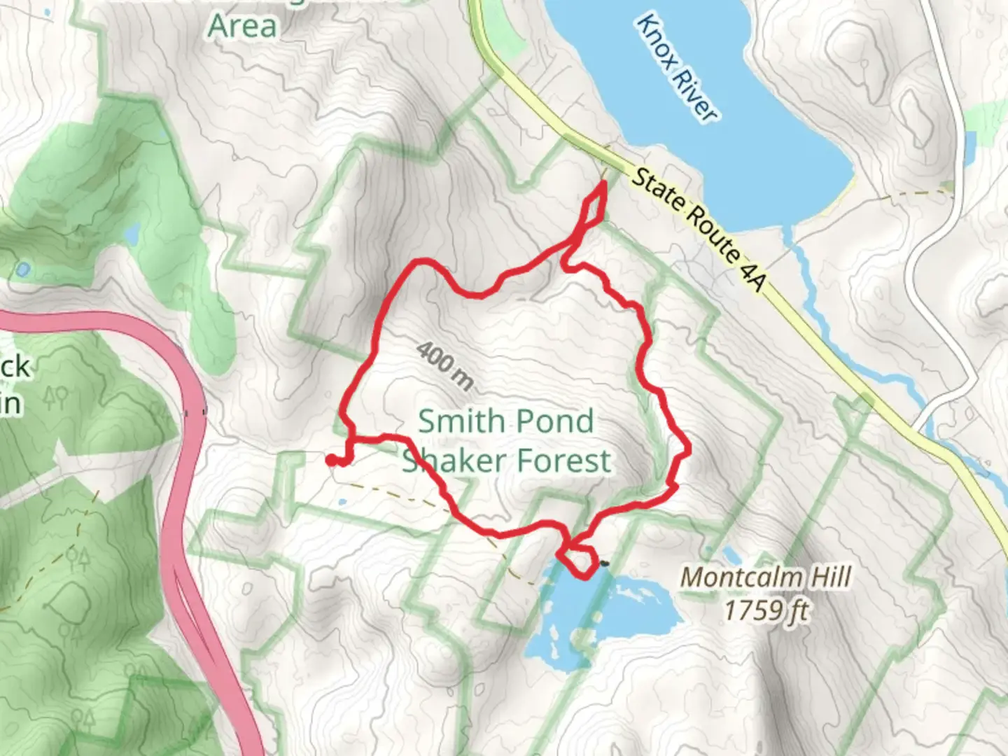 An image depicting the trail Smith Pond Road Loop and its surrounding area.