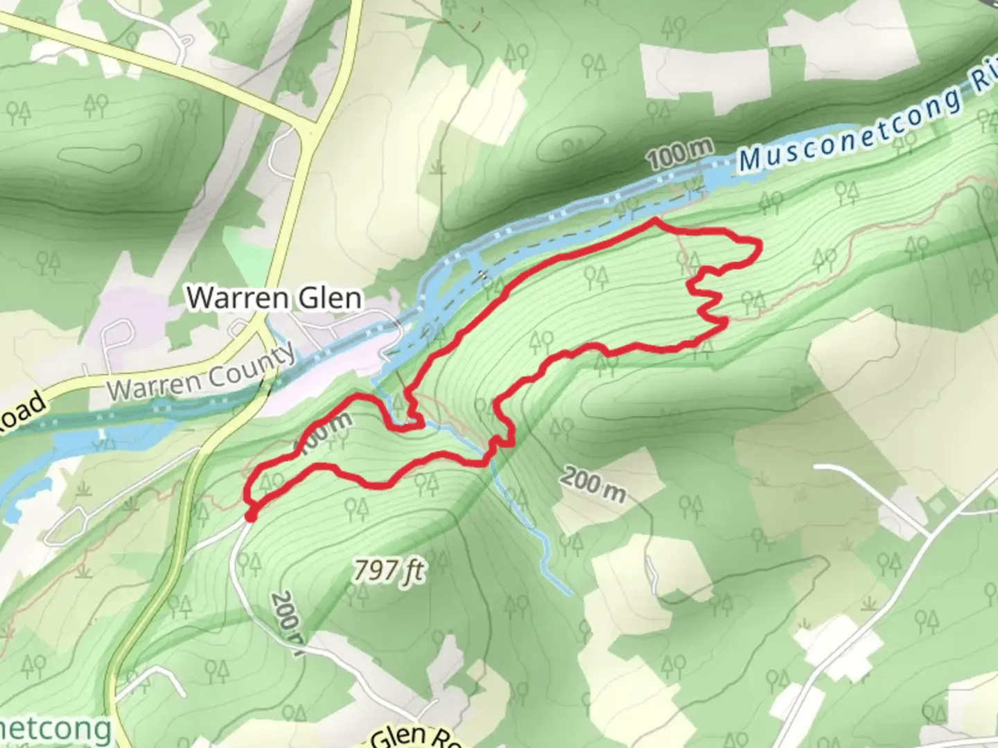 An image depicting the trail Nature - Gasline - Highlands - Ridge Loop Trail and its surrounding area.