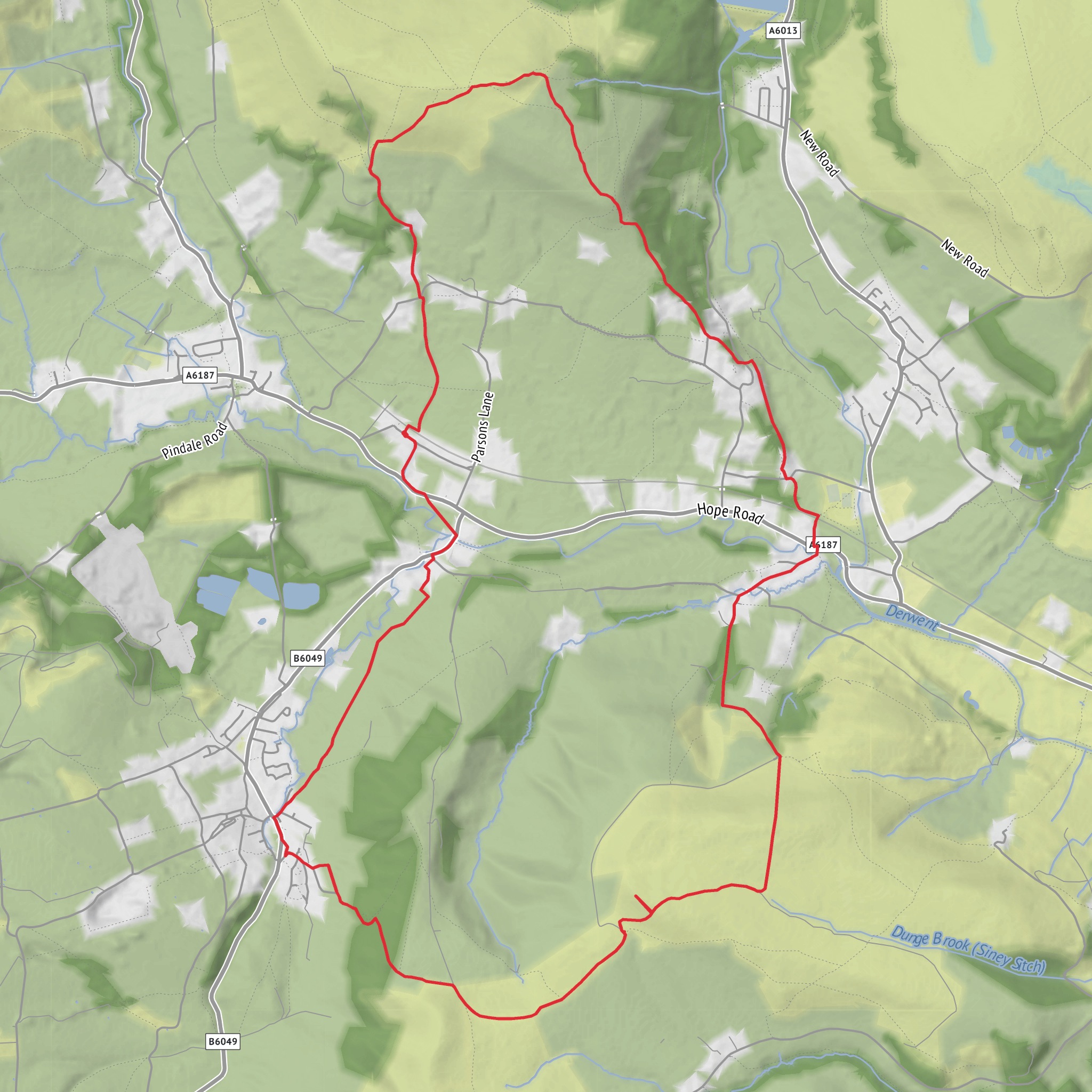 Burton Bole and Win Hill Loop mobile static map