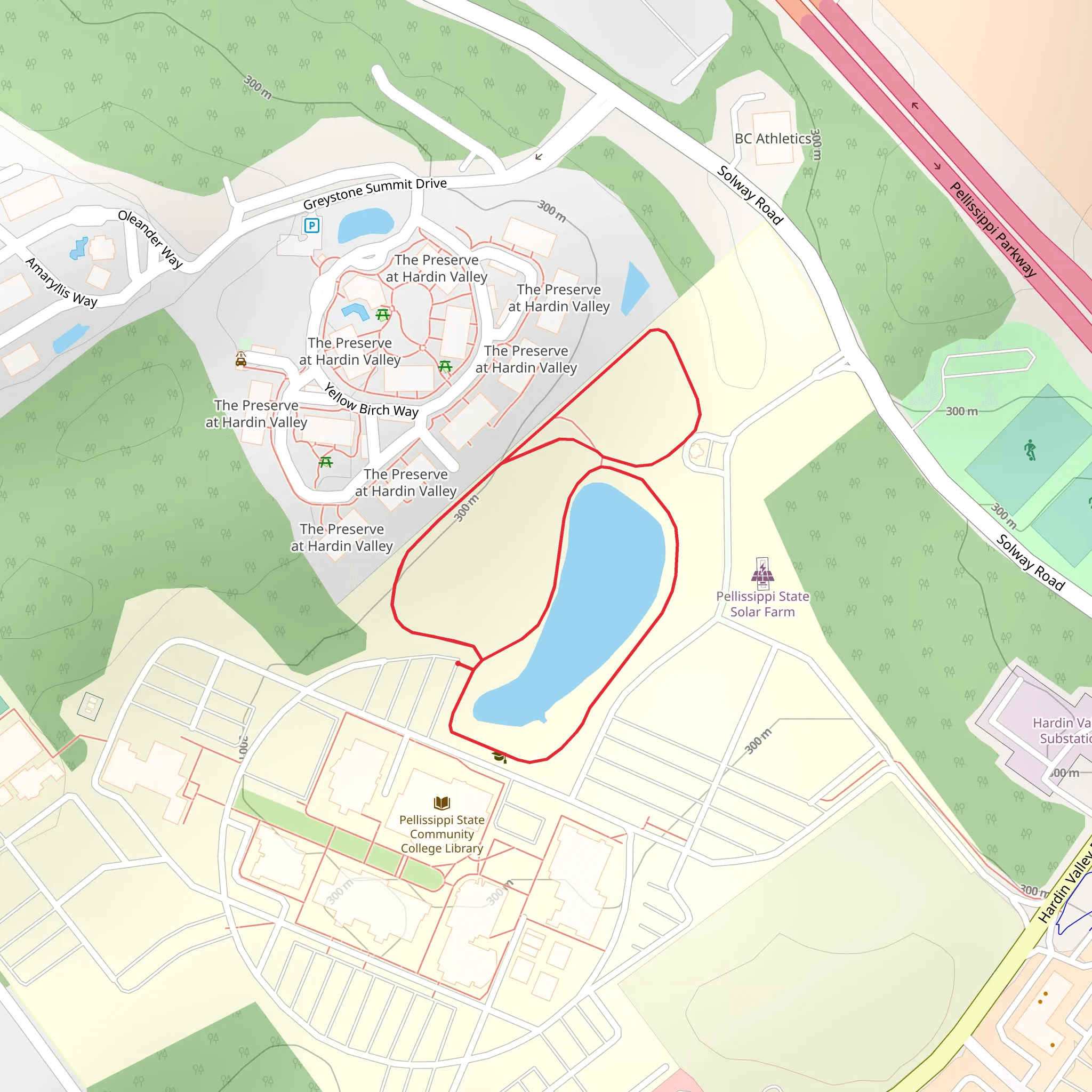 Walnut Creek Lane Loop mobile static map