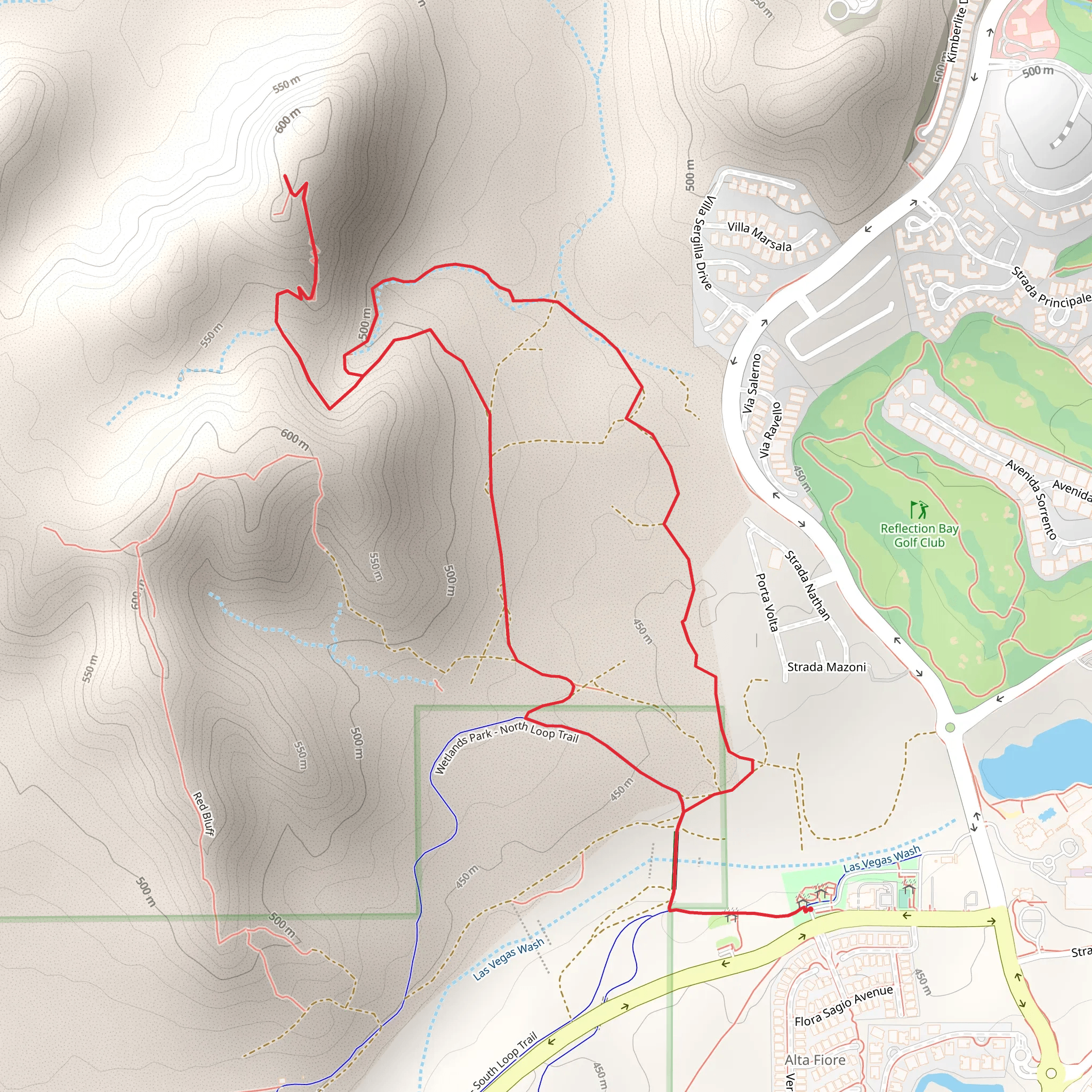 Las Vegas Wash North Loop mobile static map