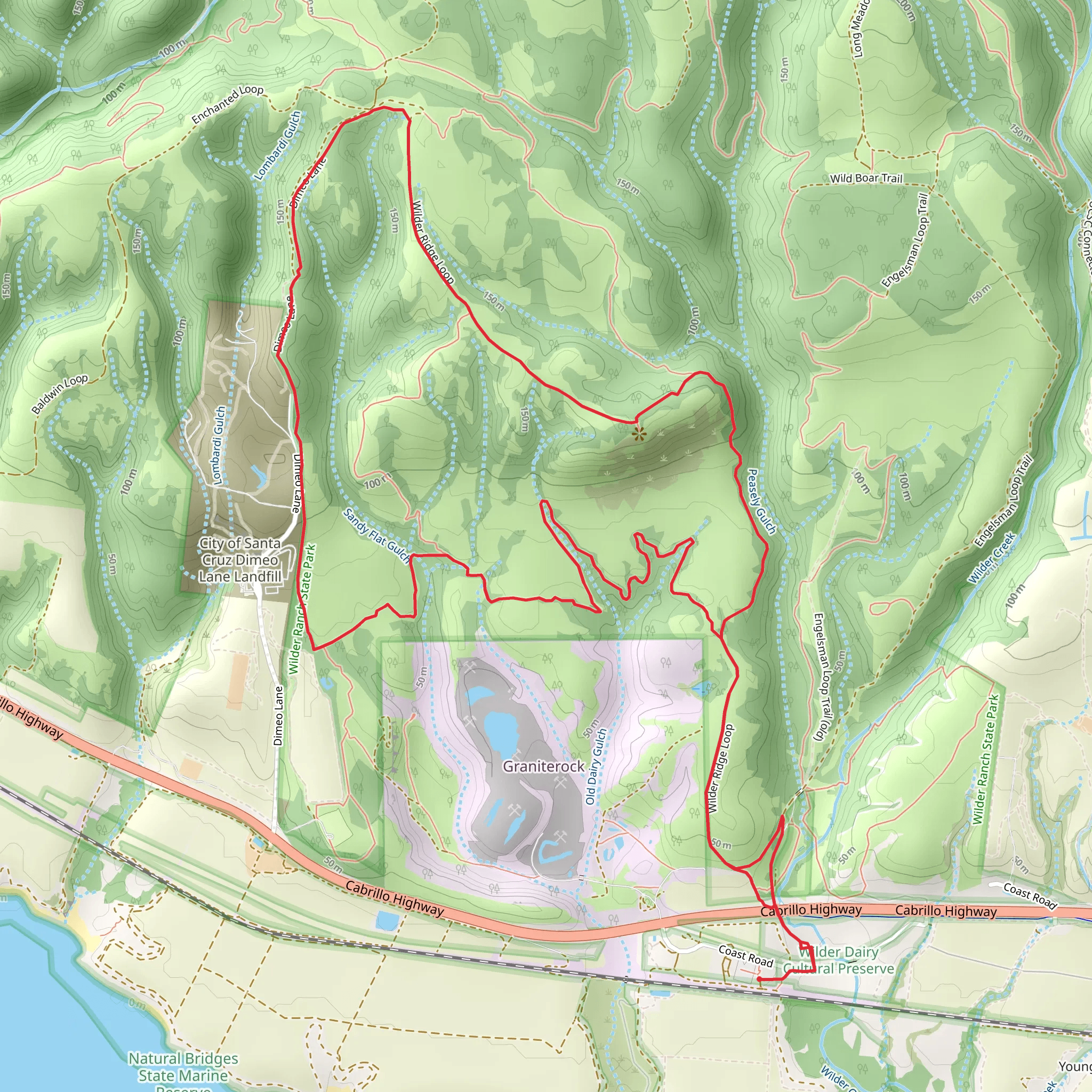 Wilder Ridge Loop mobile static map