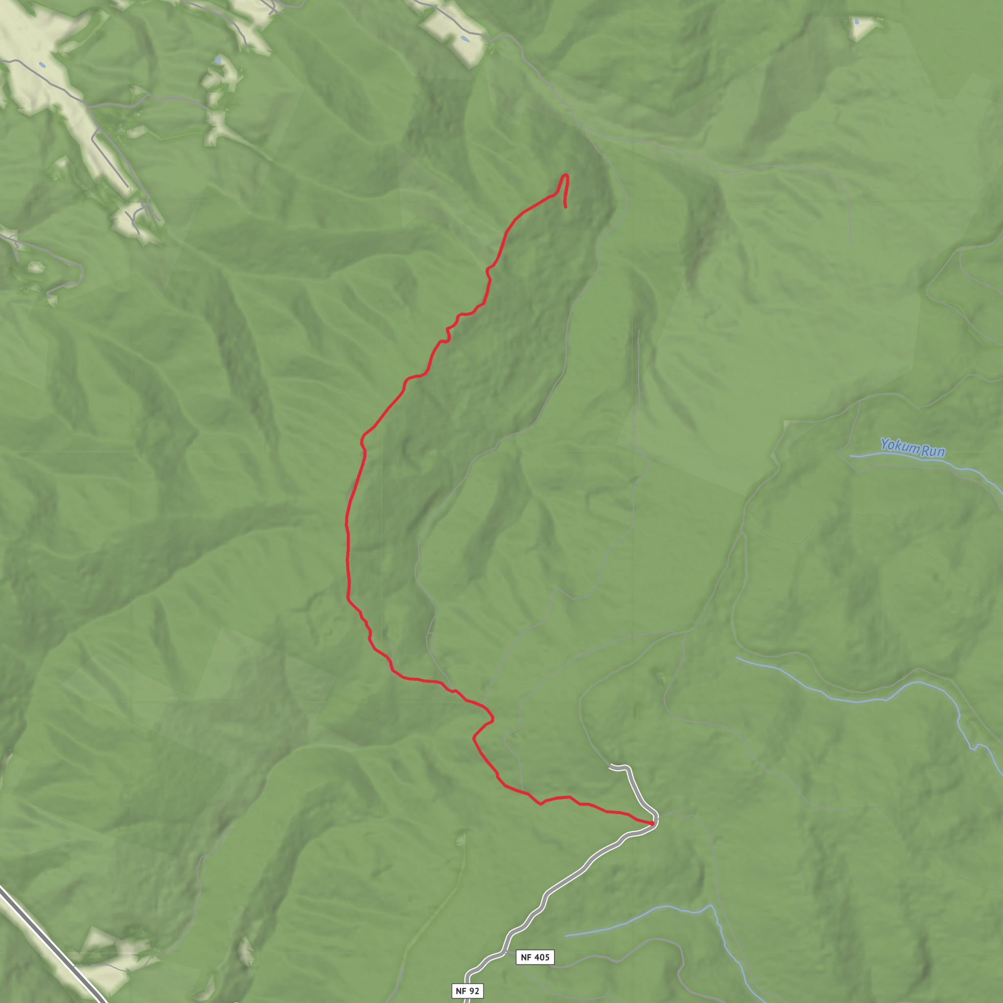 Chestnut Ridge Trail mobile static map