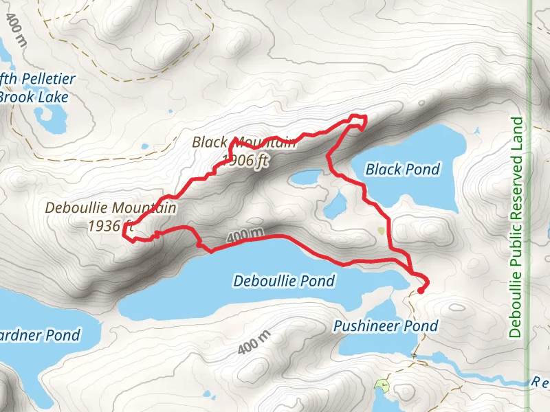 Deboullie Mountain, Deboullie Pond and Black Mountain Loop Trail