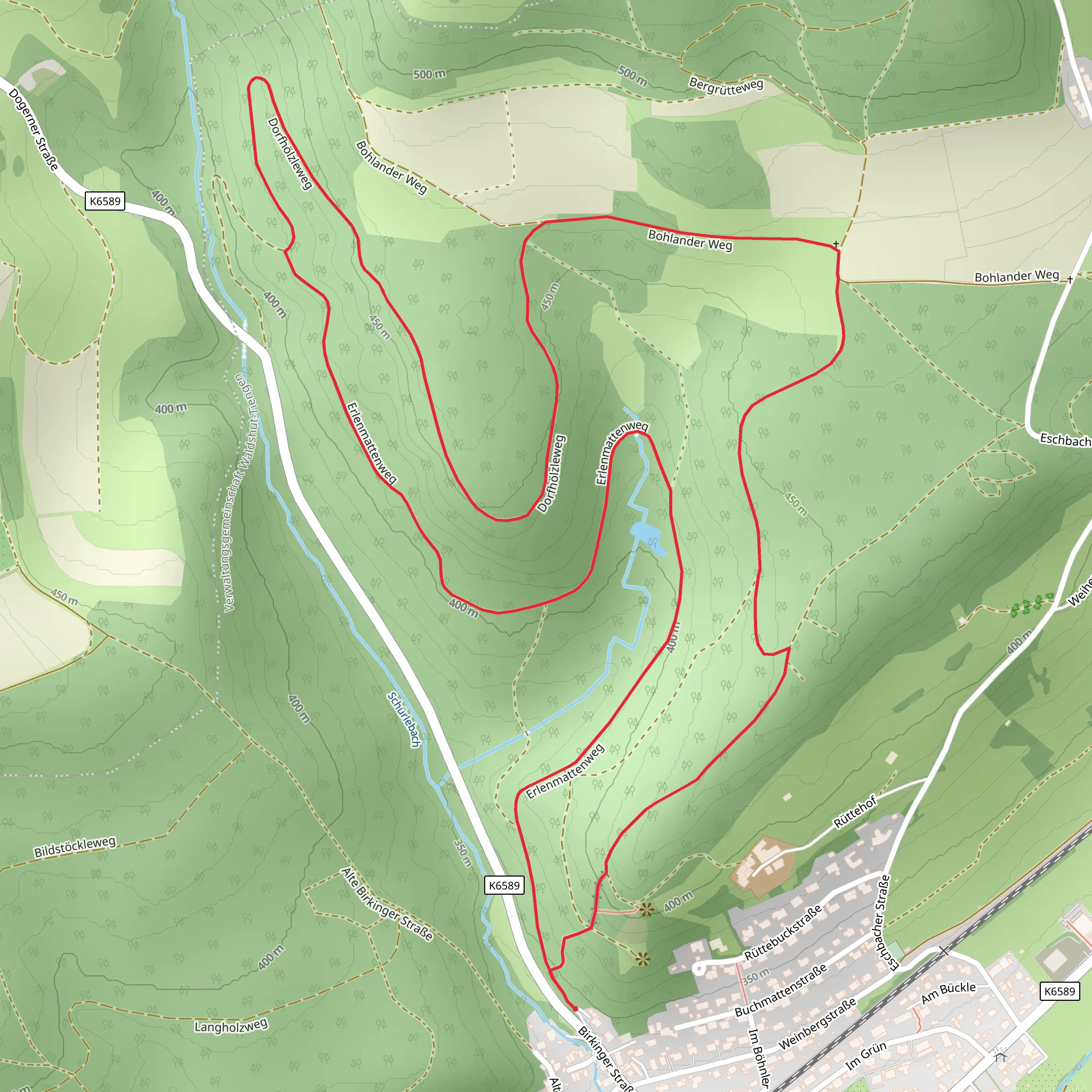Rüttebuck Route Loop mobile static map