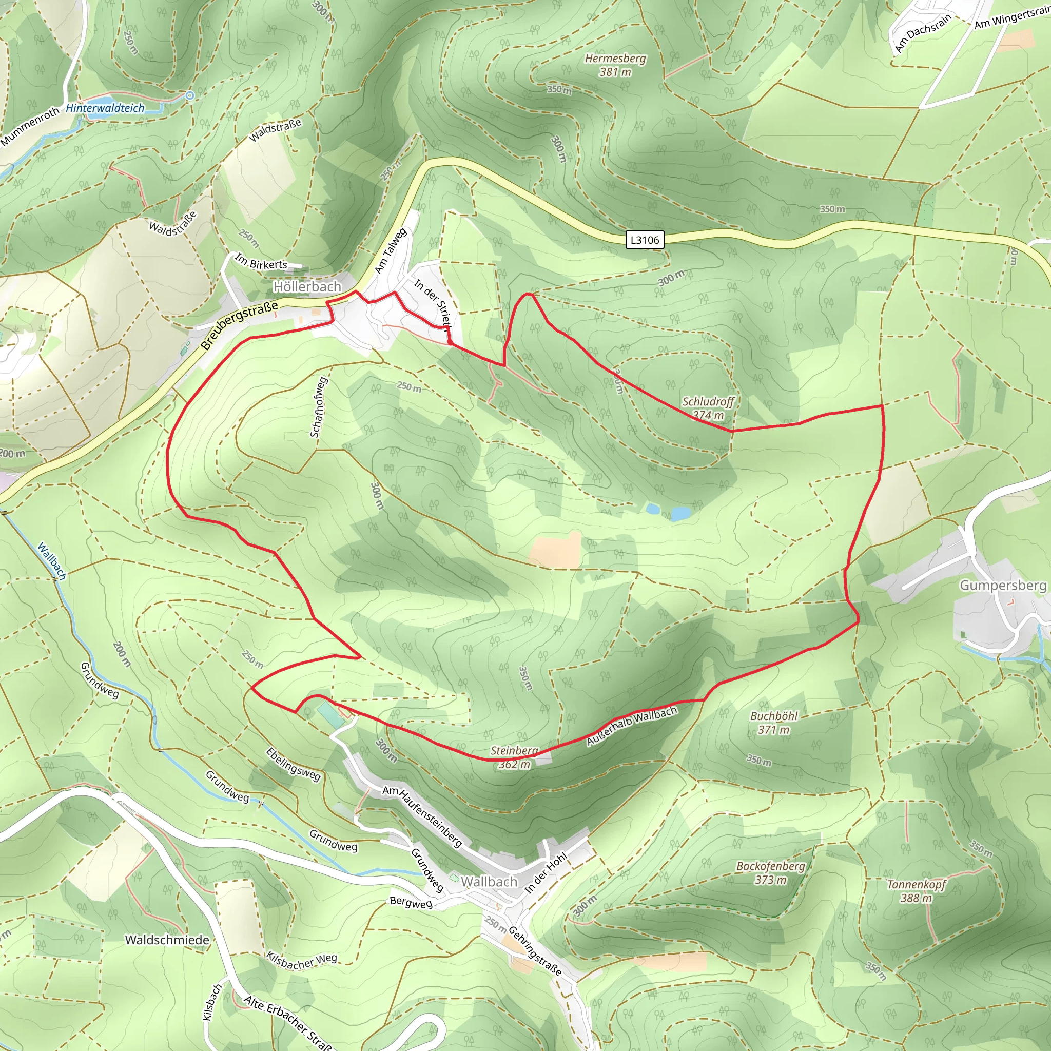 Schludroff and Steinberg Loop mobile static map