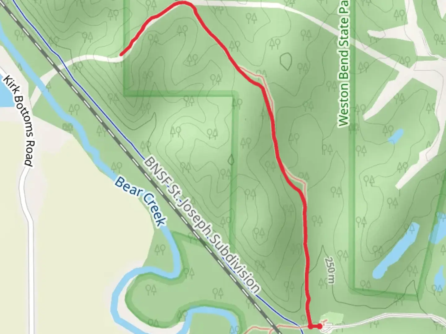 An image depicting the trail North Ridge Trail and its surrounding area.
