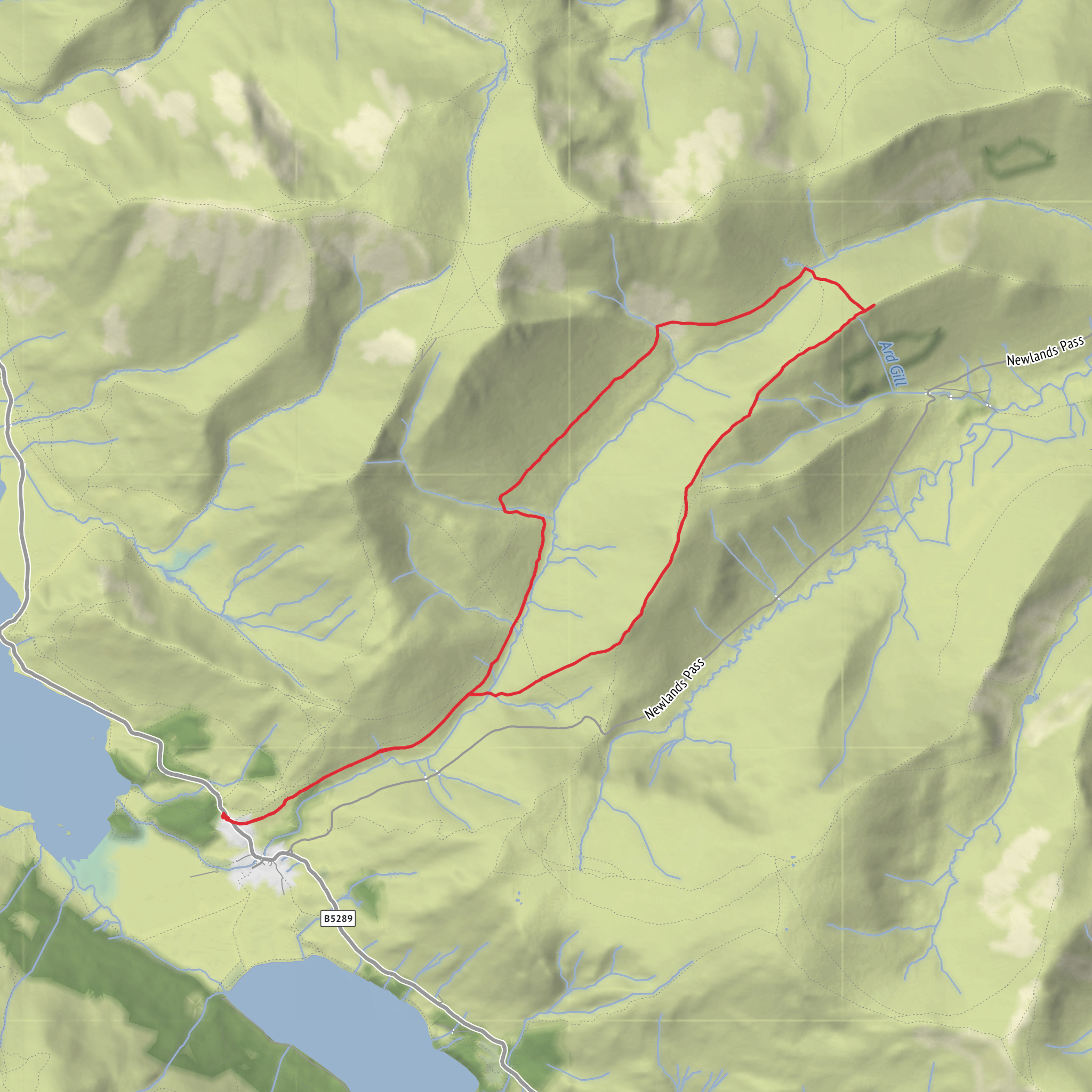 Ard Crags and Knott Rigg mobile static map