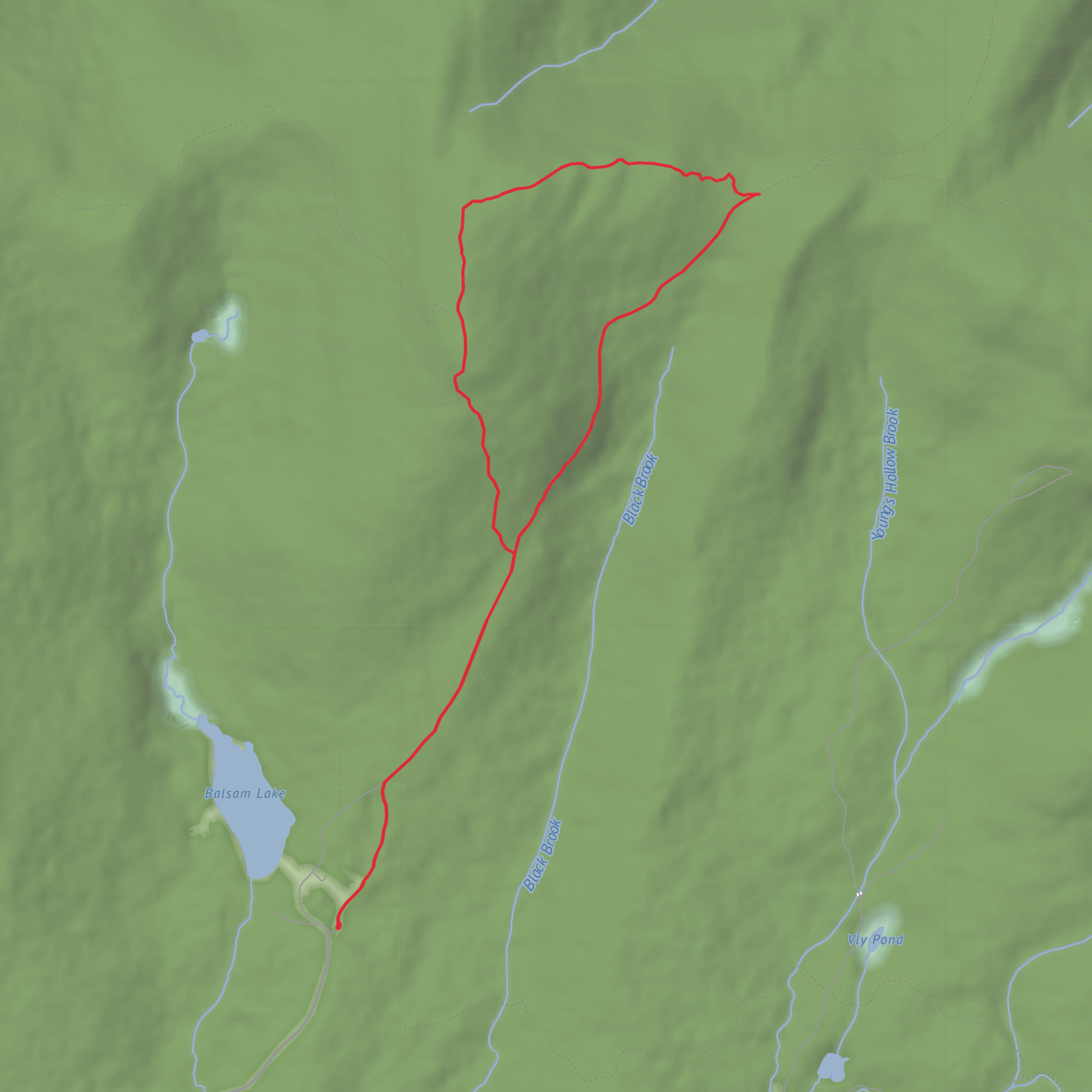 Balsam Lake Mountain Trail mobile static map