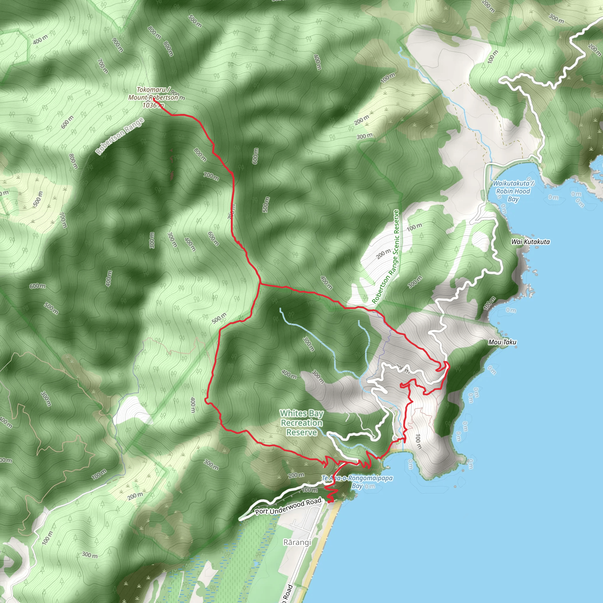 Mount Robertson via Mount Robertson Loop Track mobile static map