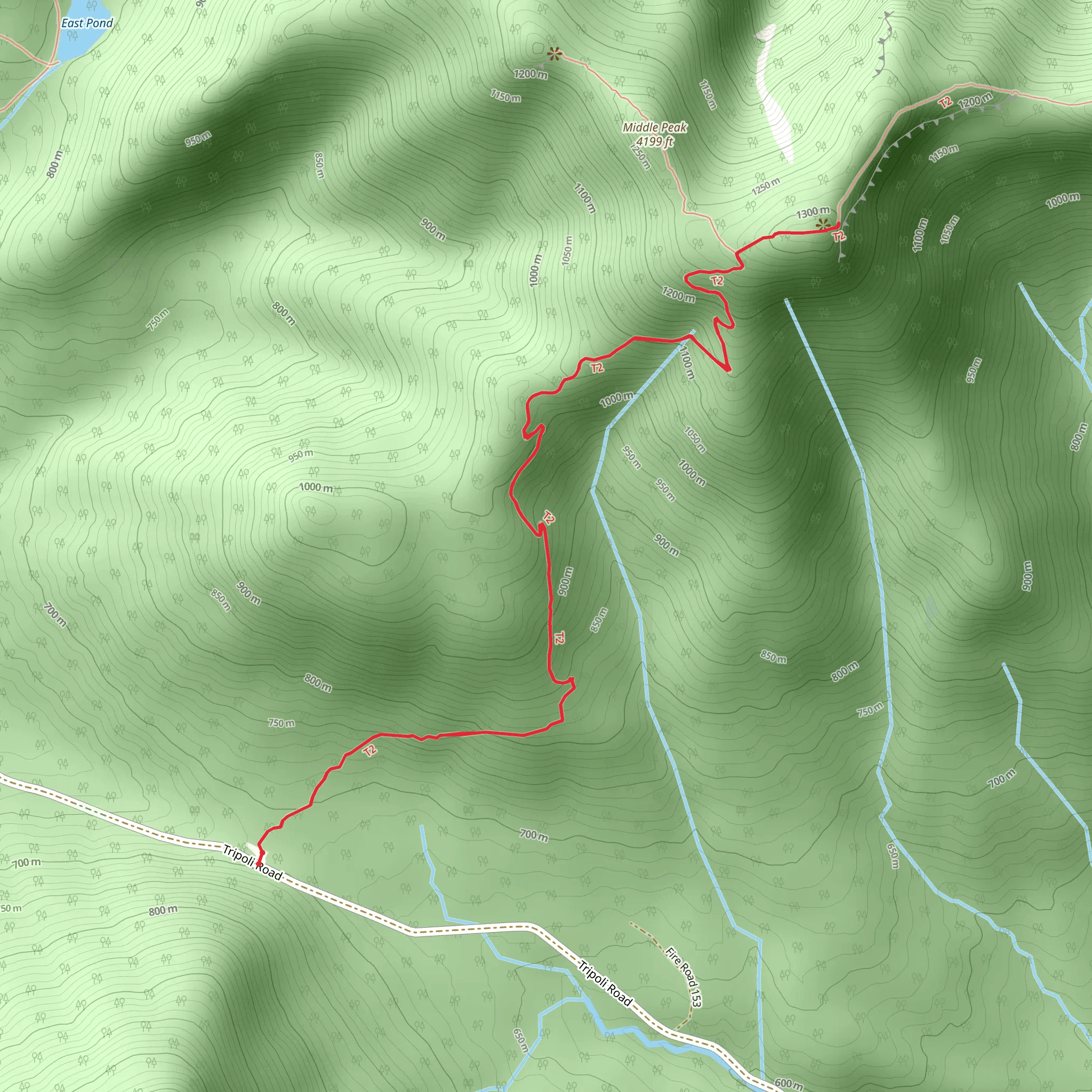 Mount Osceola Trail mobile static map