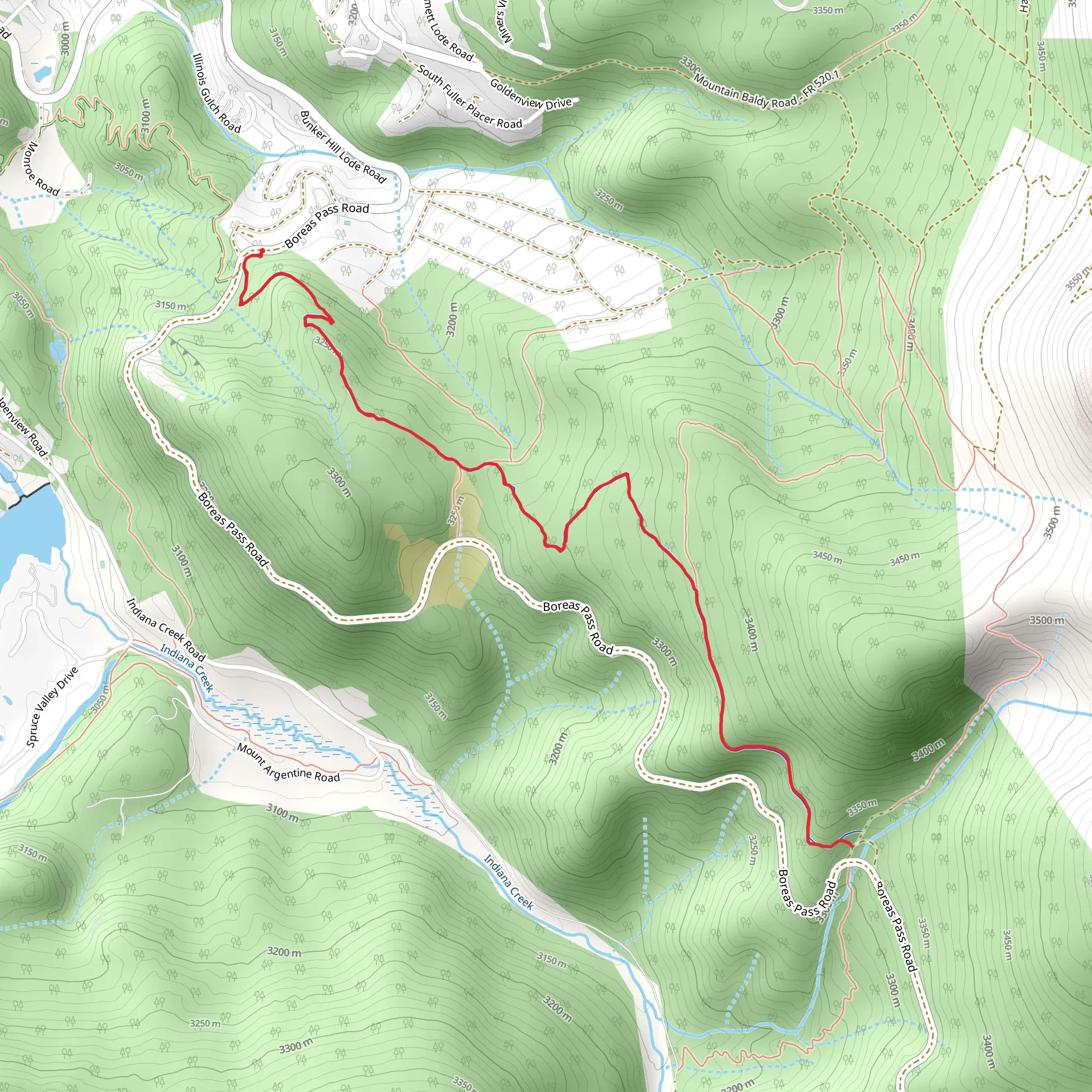Bakers Tank Trail mobile static map