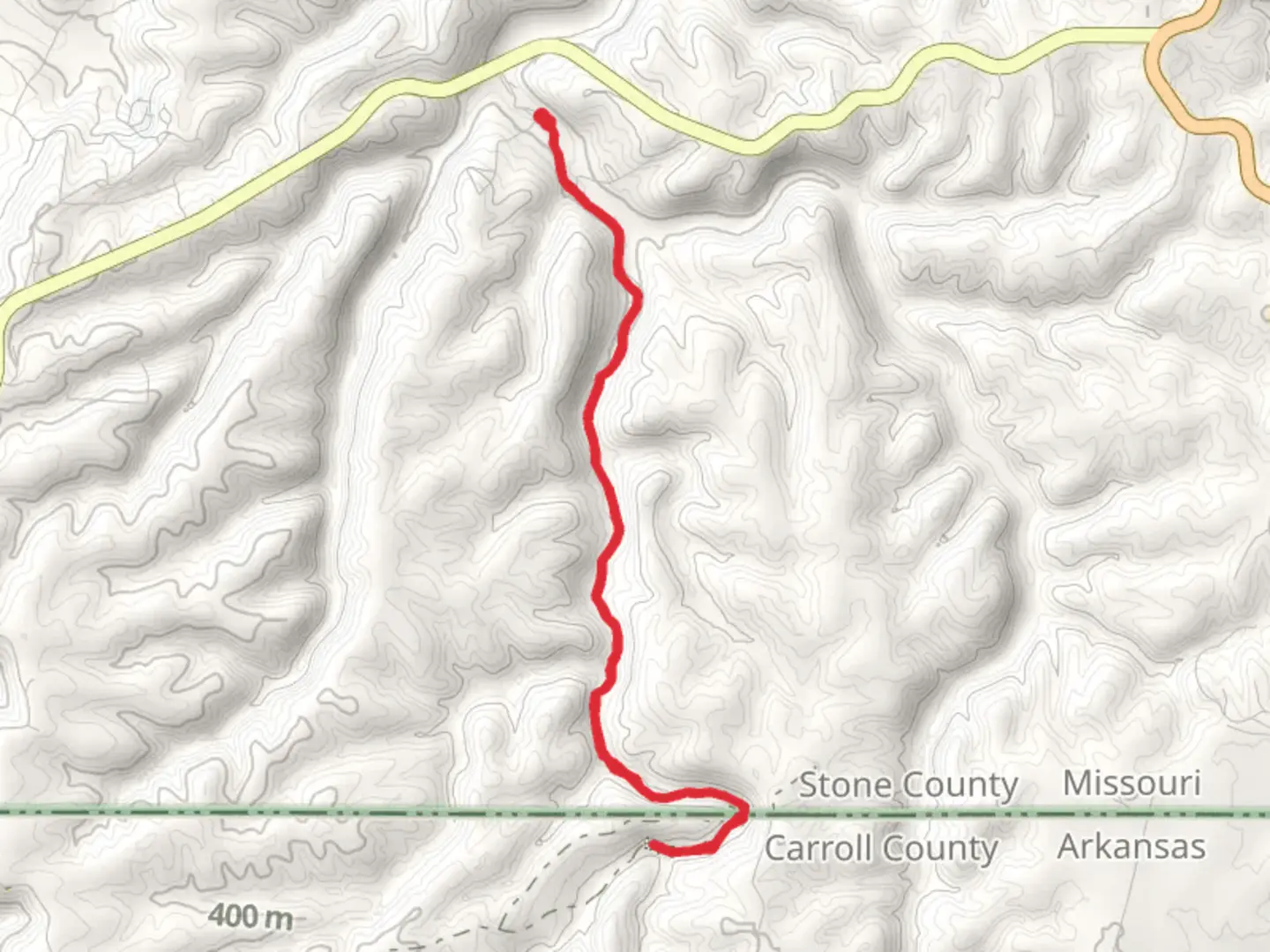 An image depicting the trail Dogwood Creek and its surrounding area.
