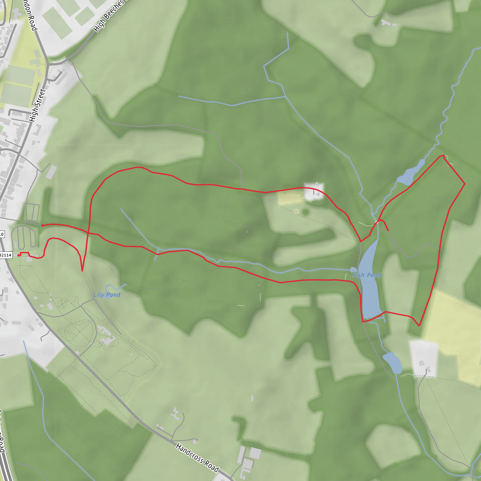 Nymans Woods Walk mobile static map