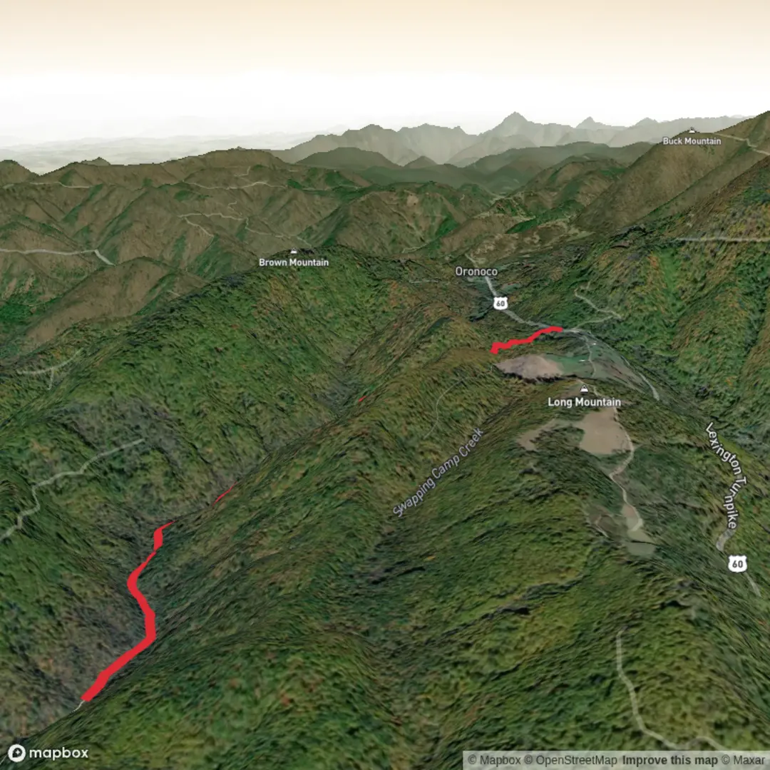 An image depicting the trail Brown Mountain Creek Out and Back and its surrounding area.