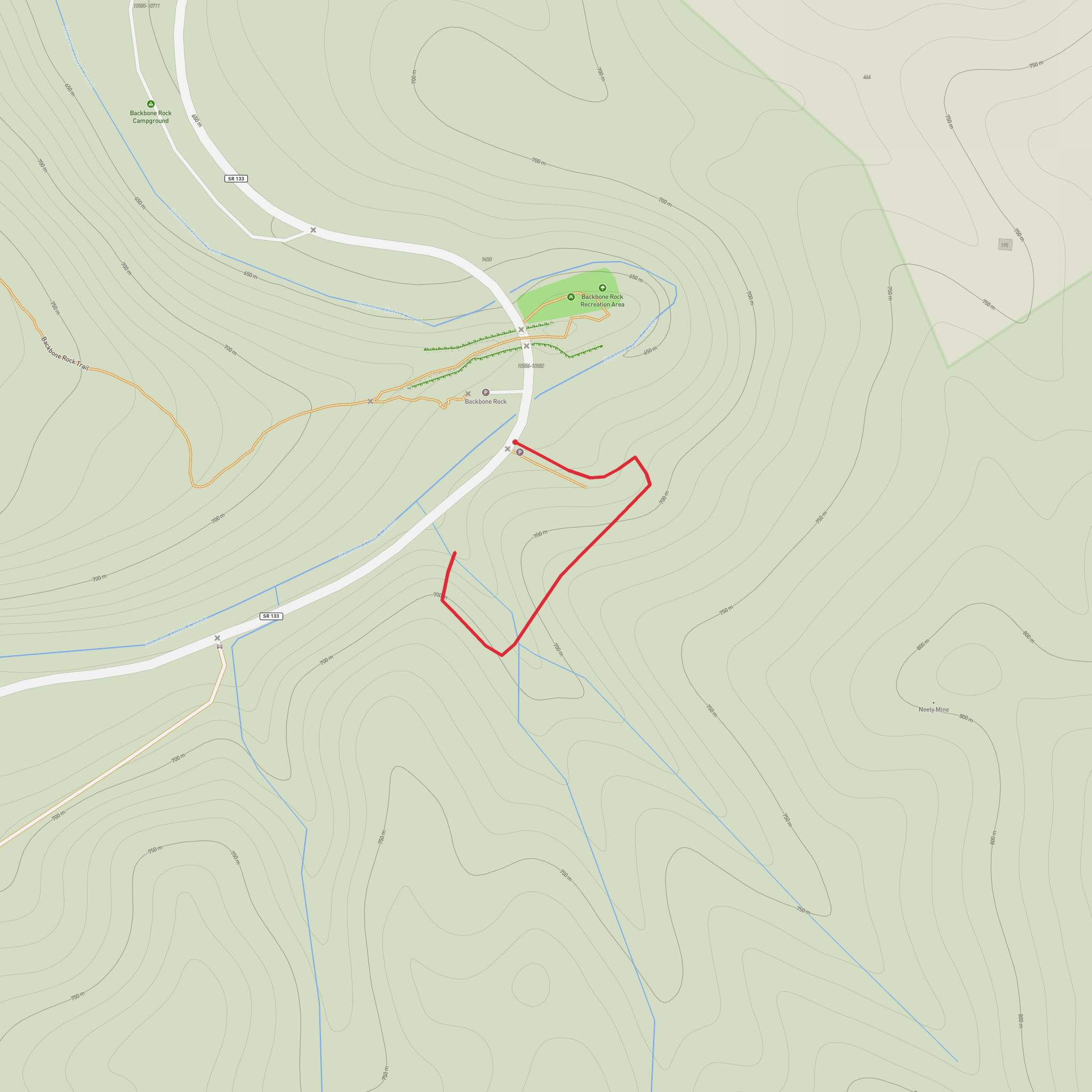 Backbone Rock Falls mobile static map