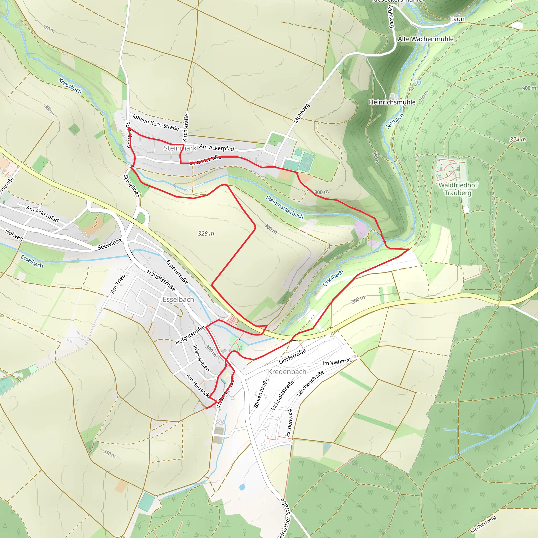 Krendbach to Steinmark Loop via Die Weed mobile static map