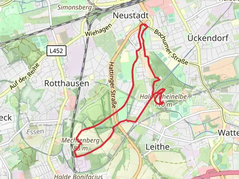 Himmelstreppe and Blick nach Gelsenkirchen in Wissenschaftspark Gelsenkirchen