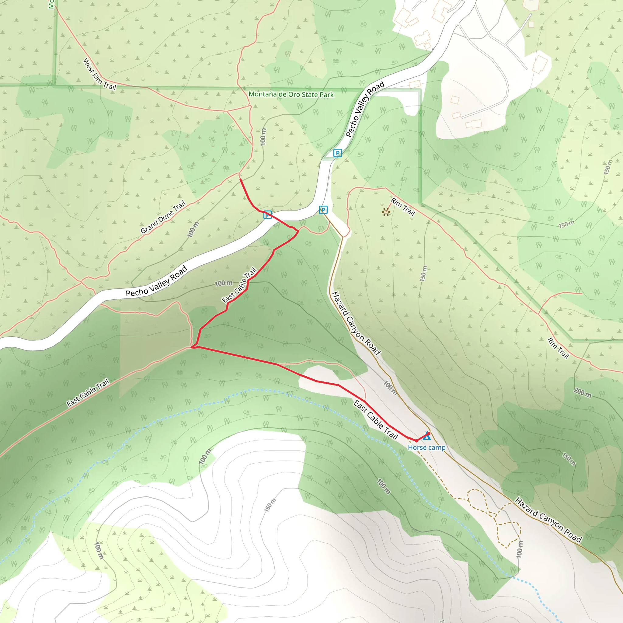 East Cable Trail mobile static map