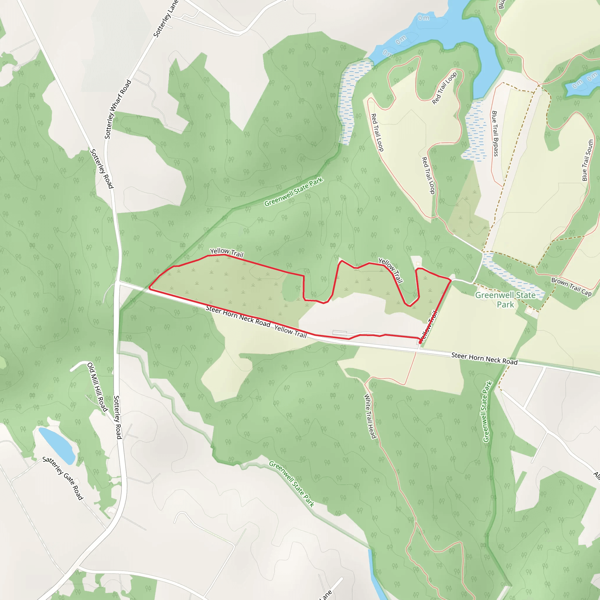 Yellow Loop Trail mobile static map