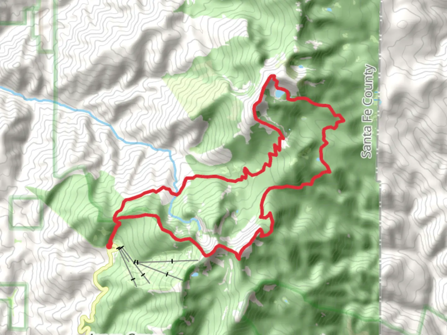 An image depicting the trail Deception Peak, Penitente Peak and LAke Katherine Loop via Skyline Trail and its surrounding area.