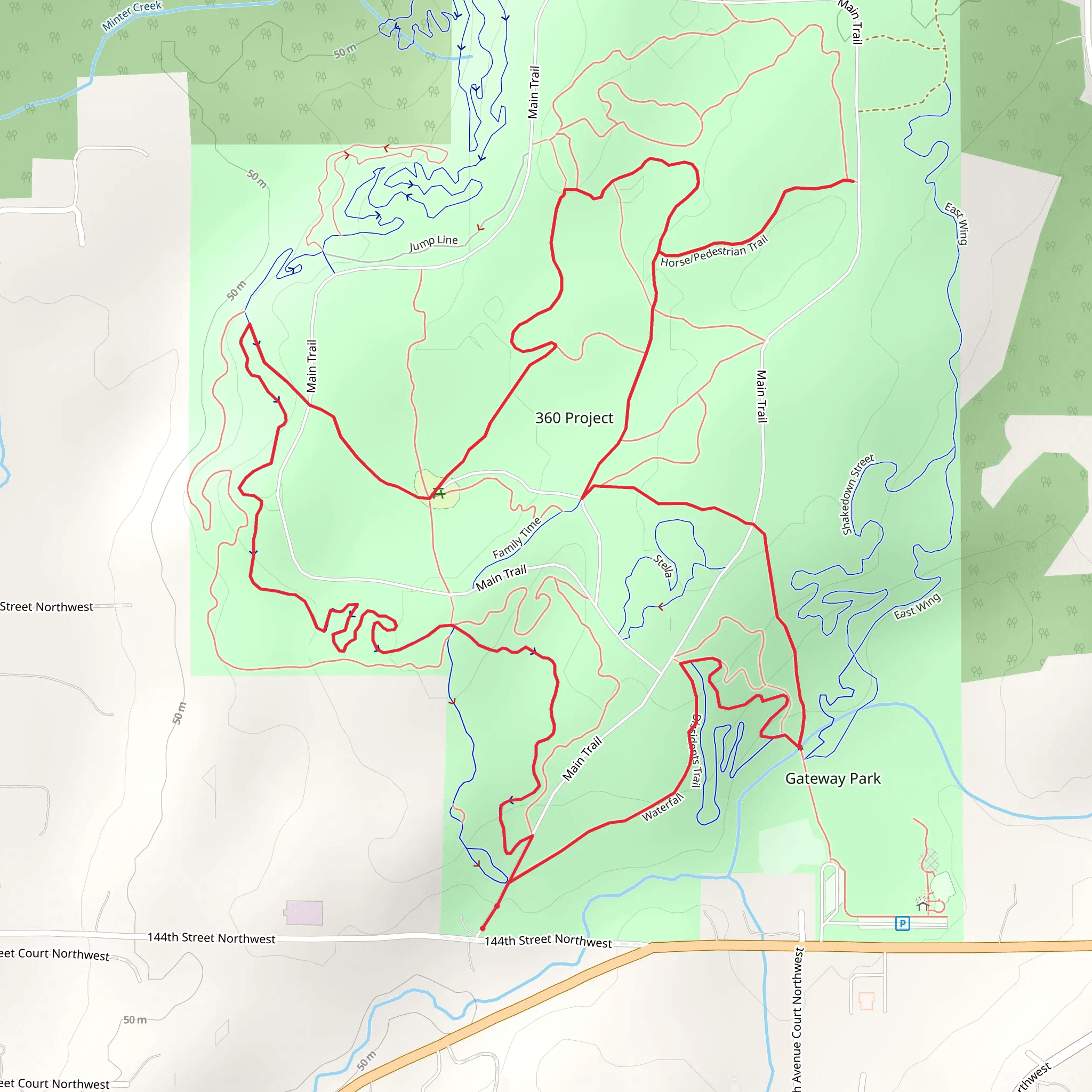 Pedestrian Trail and Electric Avenue Loop mobile static map