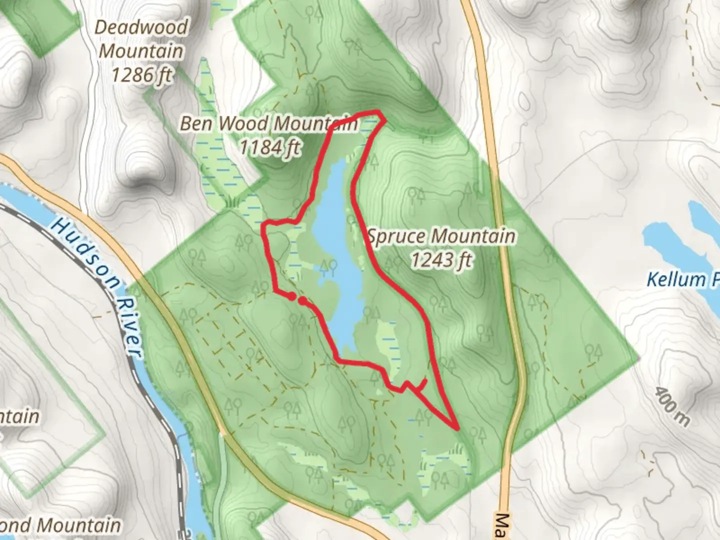 An image depicting the trail Pack Forest Lake Loop and its surrounding area.