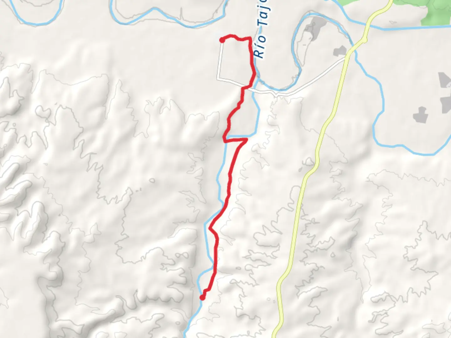 An image depicting the trail Rinconada to the Ruidero bridge PR TO 29 and its surrounding area.