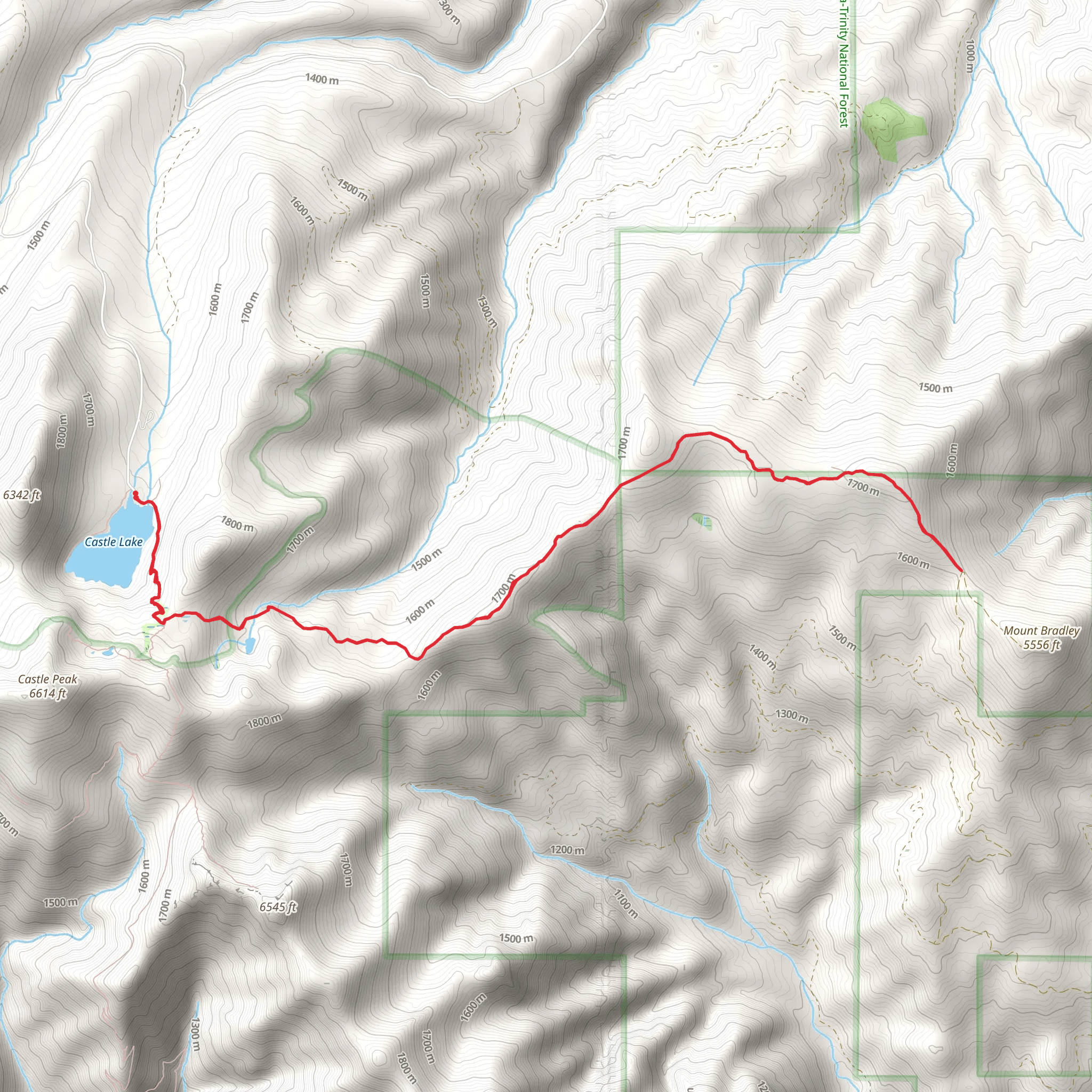 Castle Lake Trail from Castle Lake Road mobile static map