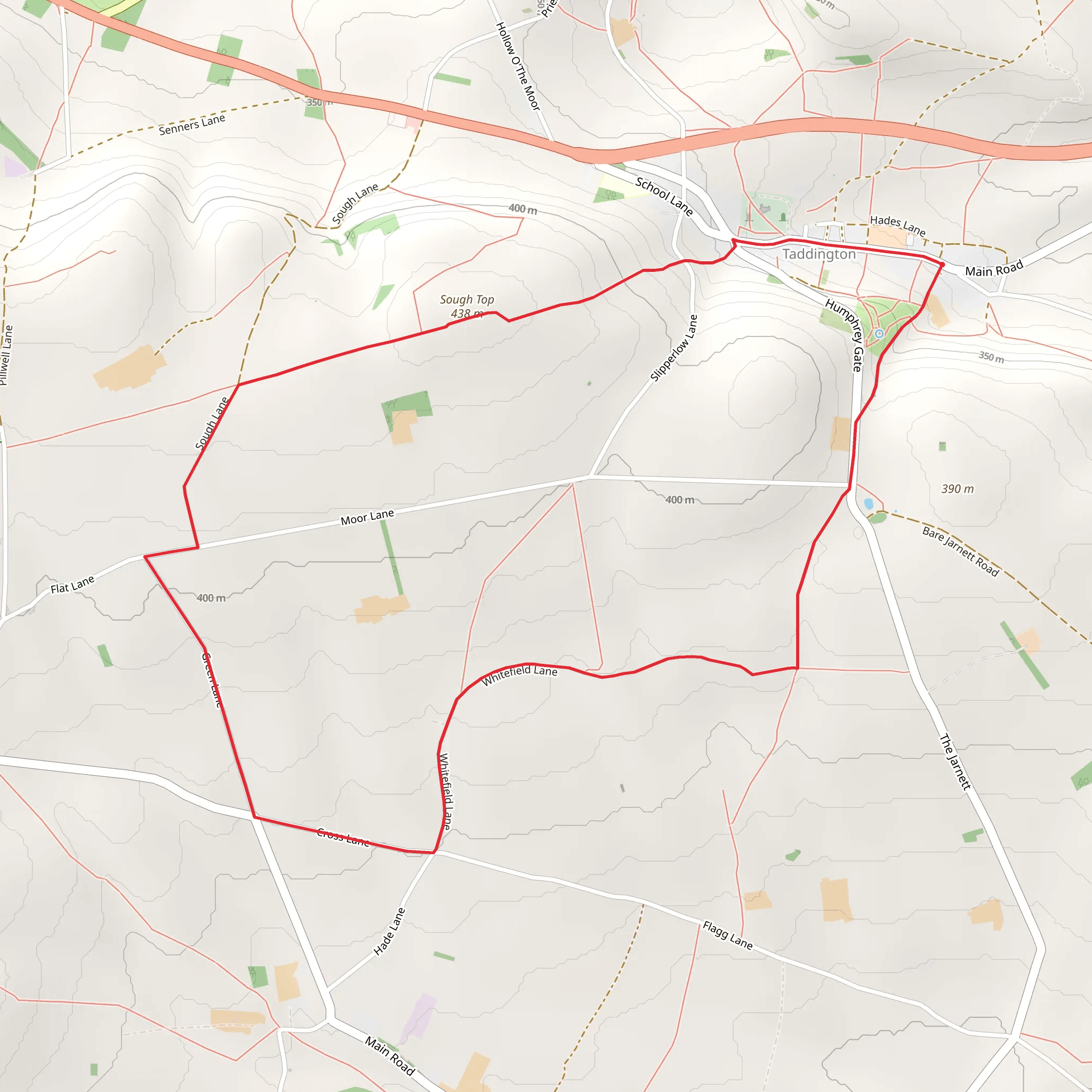 Taddington Moor from Bramwell Memorial mobile static map