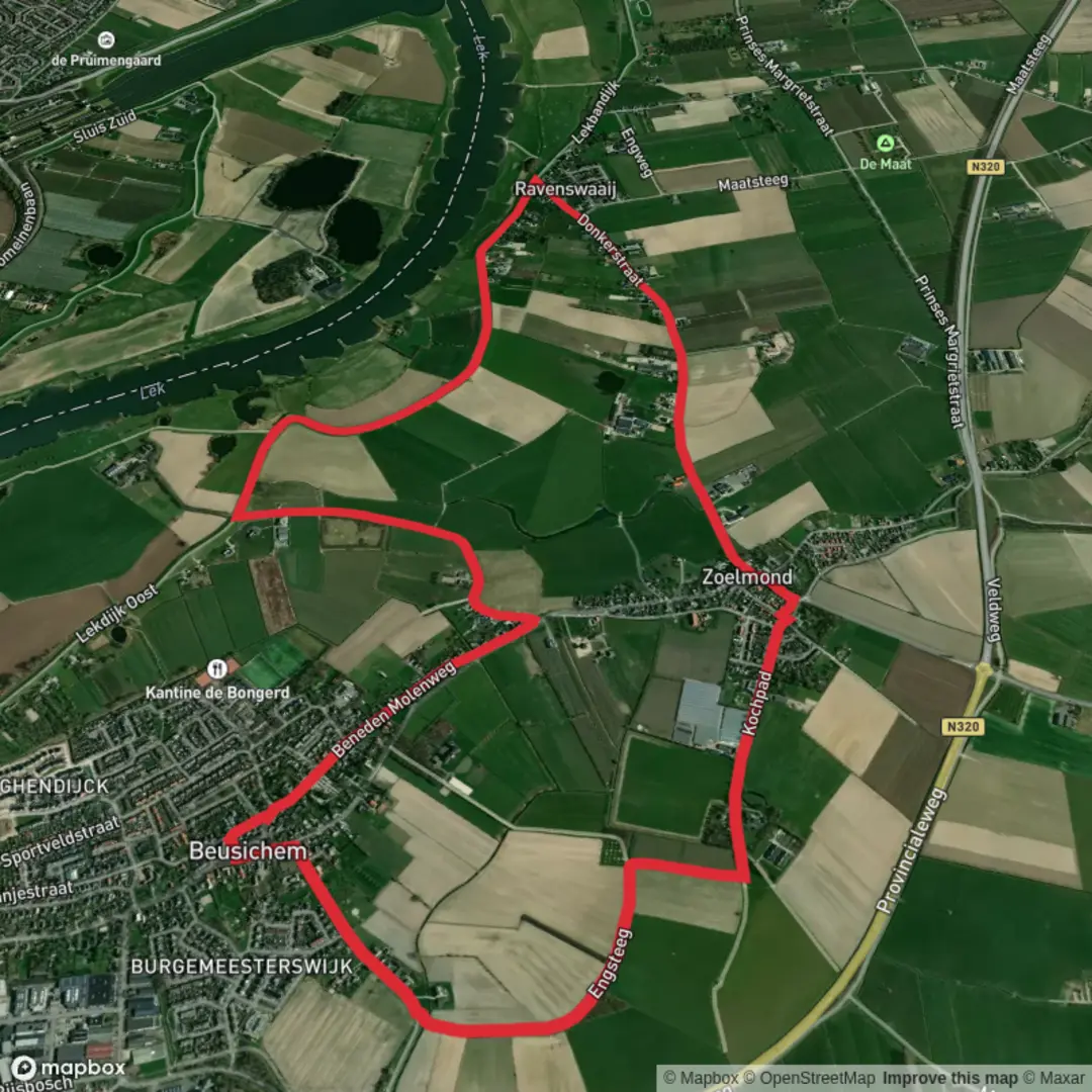 An image depicting the trail Hazenberg and Engsteeg Loop and its surrounding area.