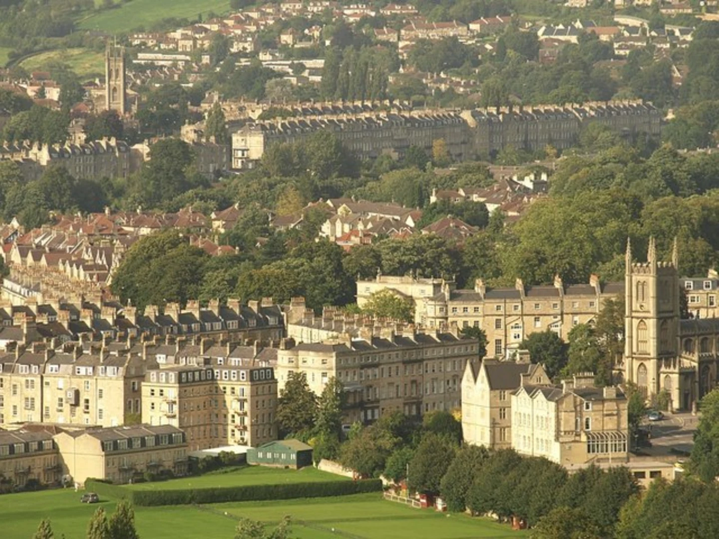 An image depicting the trail Bath Loop via Beechen Cliff and its surrounding area.