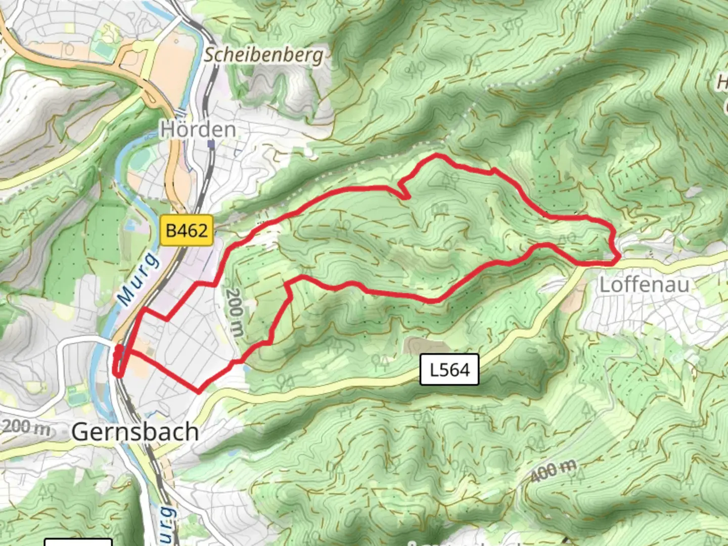An image depicting the trail Parkplatz Laufbachtal and Aufgang zum Bergle - Haus Metsko and its surrounding area.