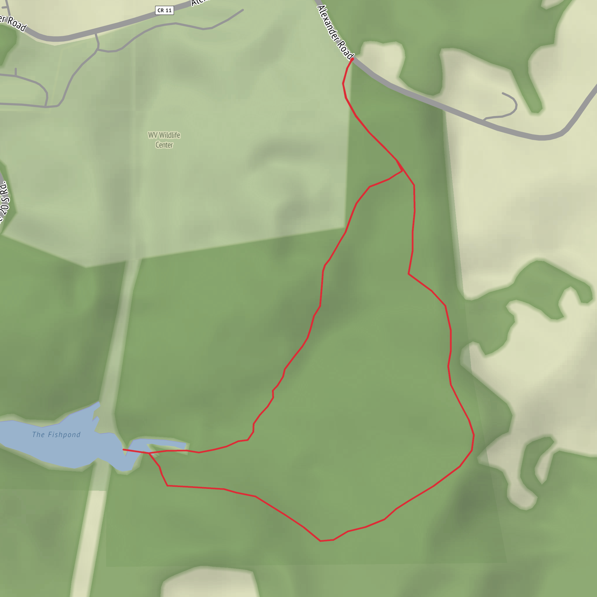 Old Oak Trail and Main Exhibit Trail mobile static map