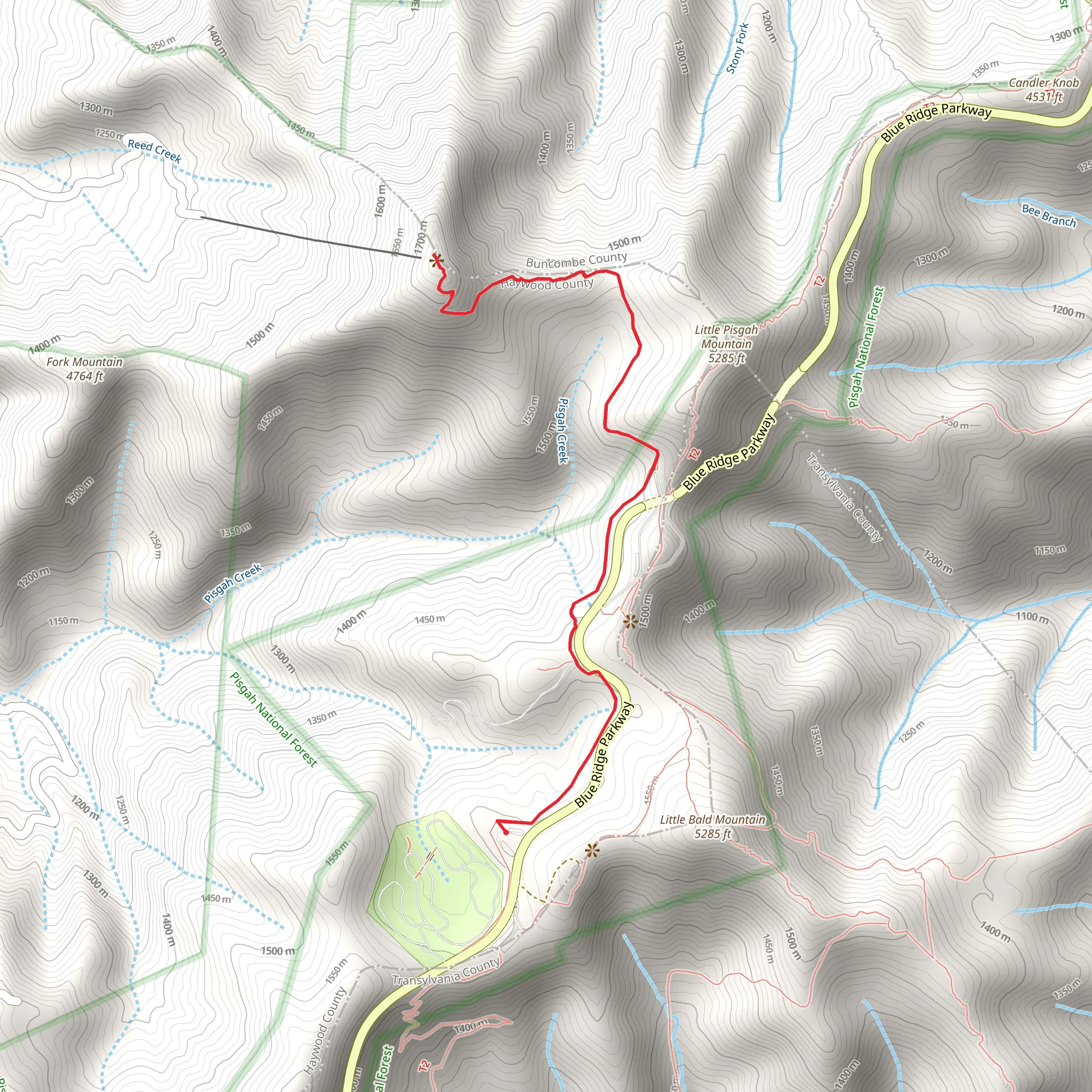 Mount Pisgah from Blue Ridge Parkway mobile static map