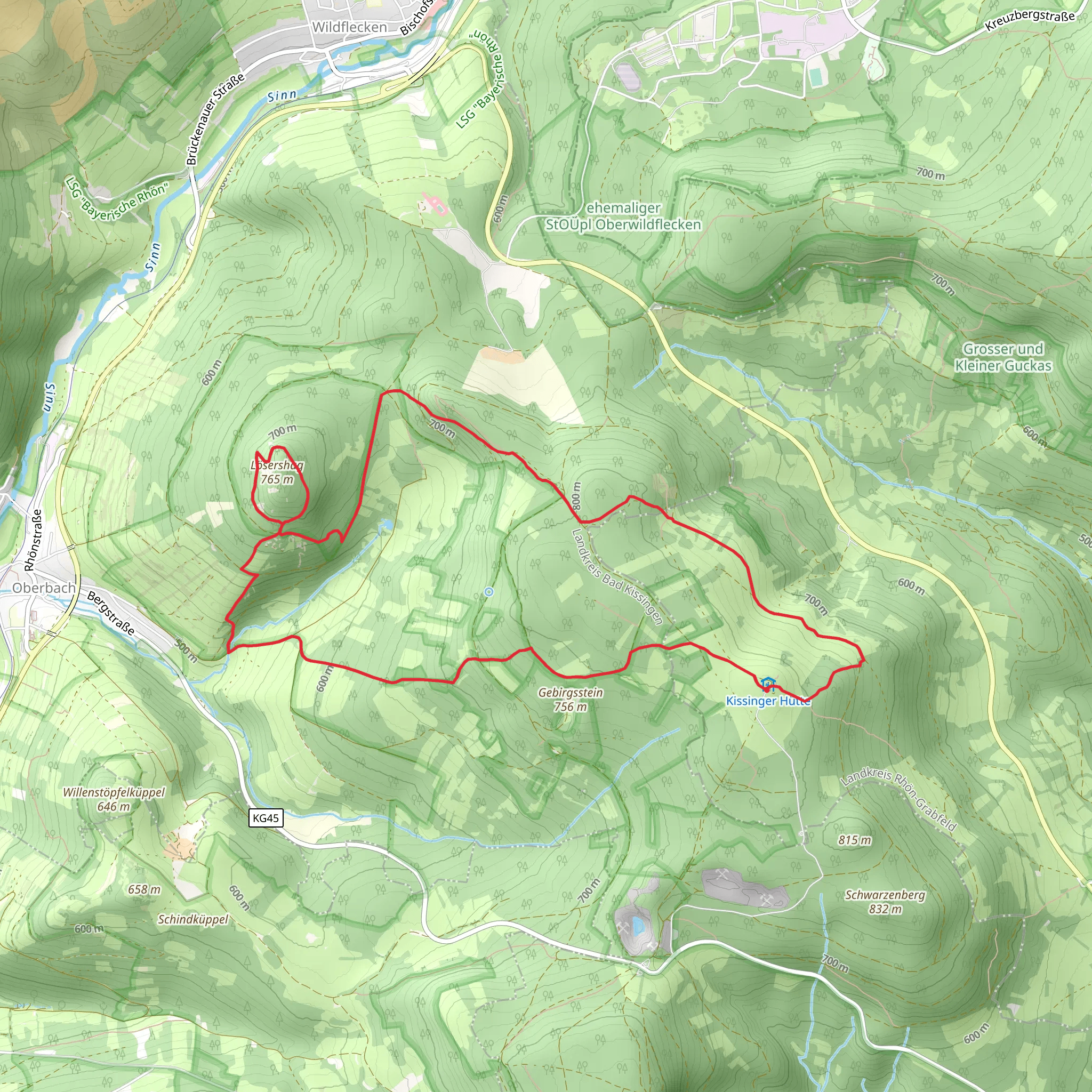 Lösershag Loop via Extratour Basaltweg mobile static map