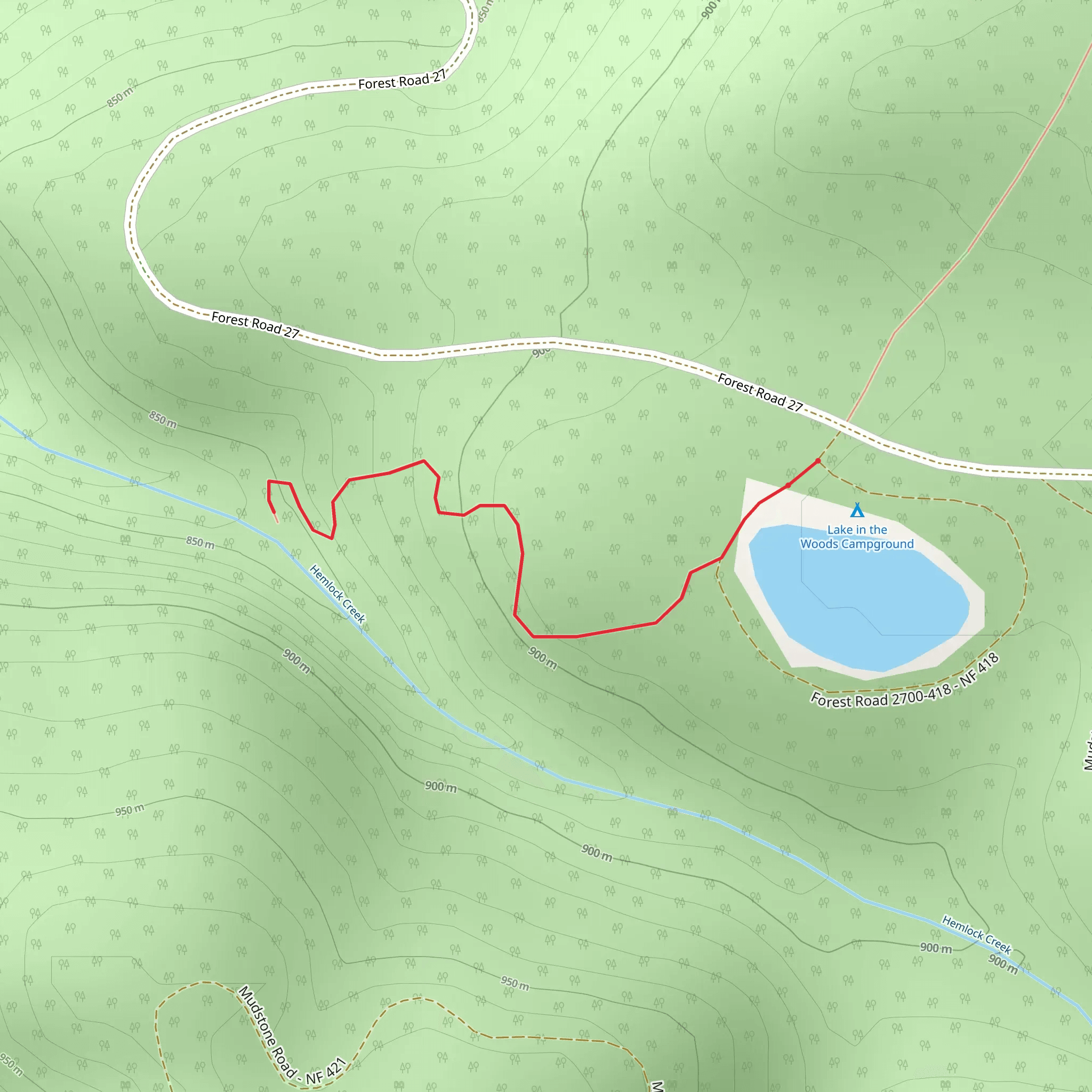 Hemlock Falls Trail mobile static map