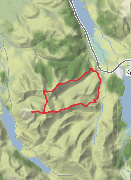 Hike from Braithwaite mobile static map