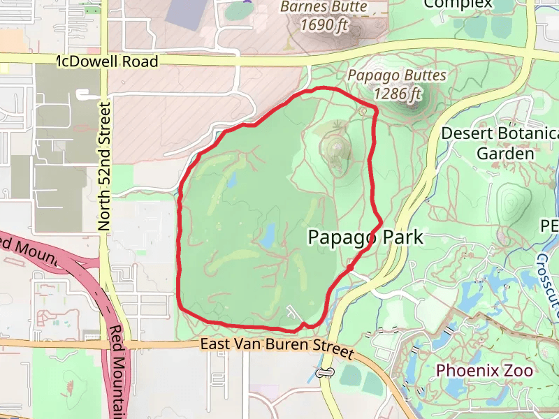 Papago Park - Elliot Ramada Loop - 5k Trail