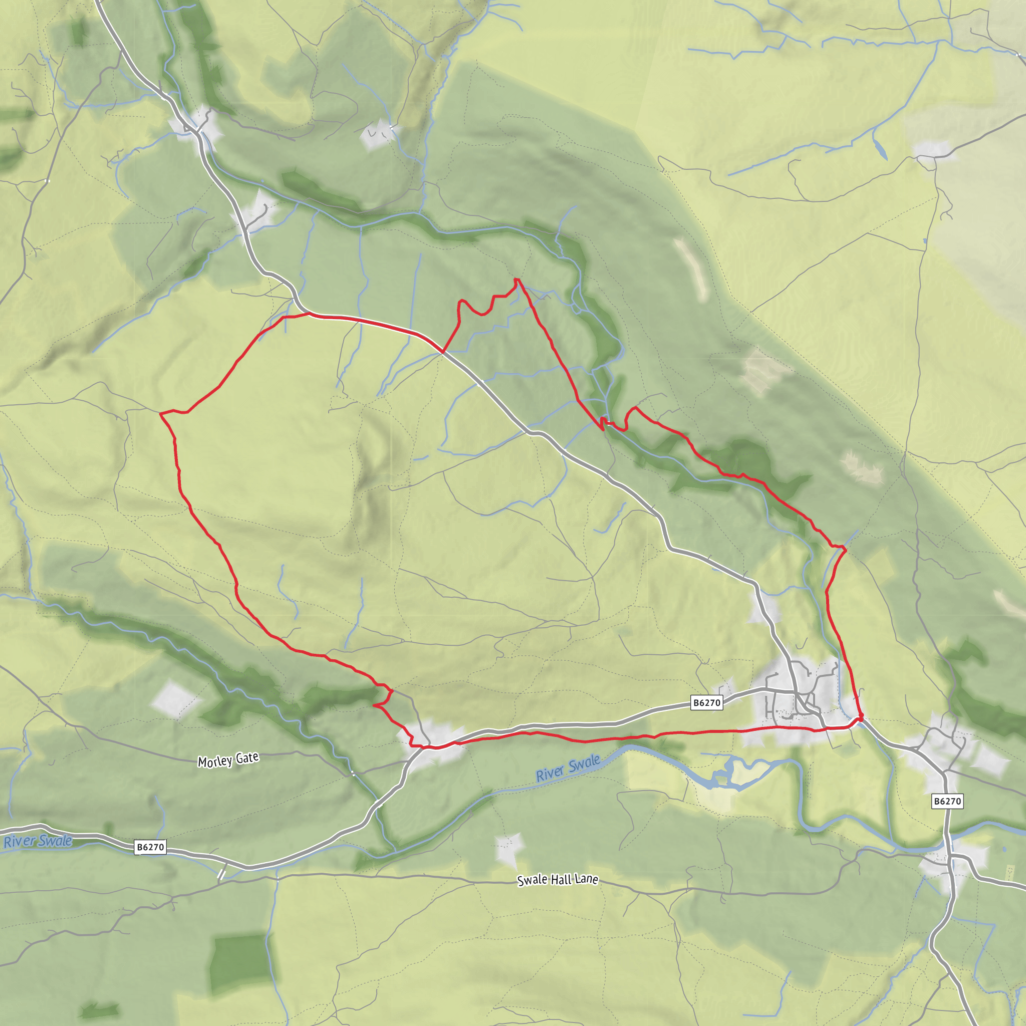 Hind Gill and Cuckoo Hill Loop mobile static map