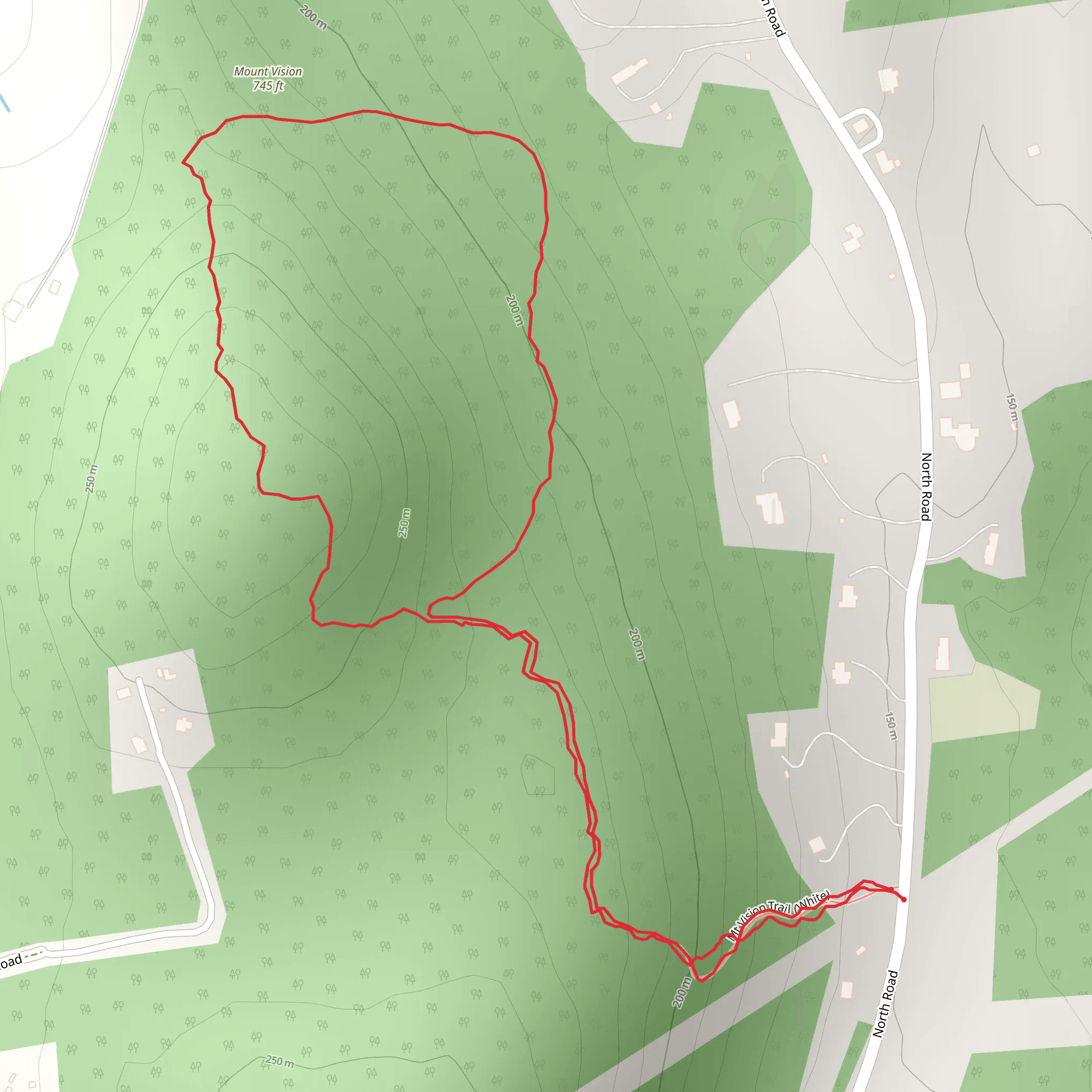 Mount Vision Loop from North Road mobile static map