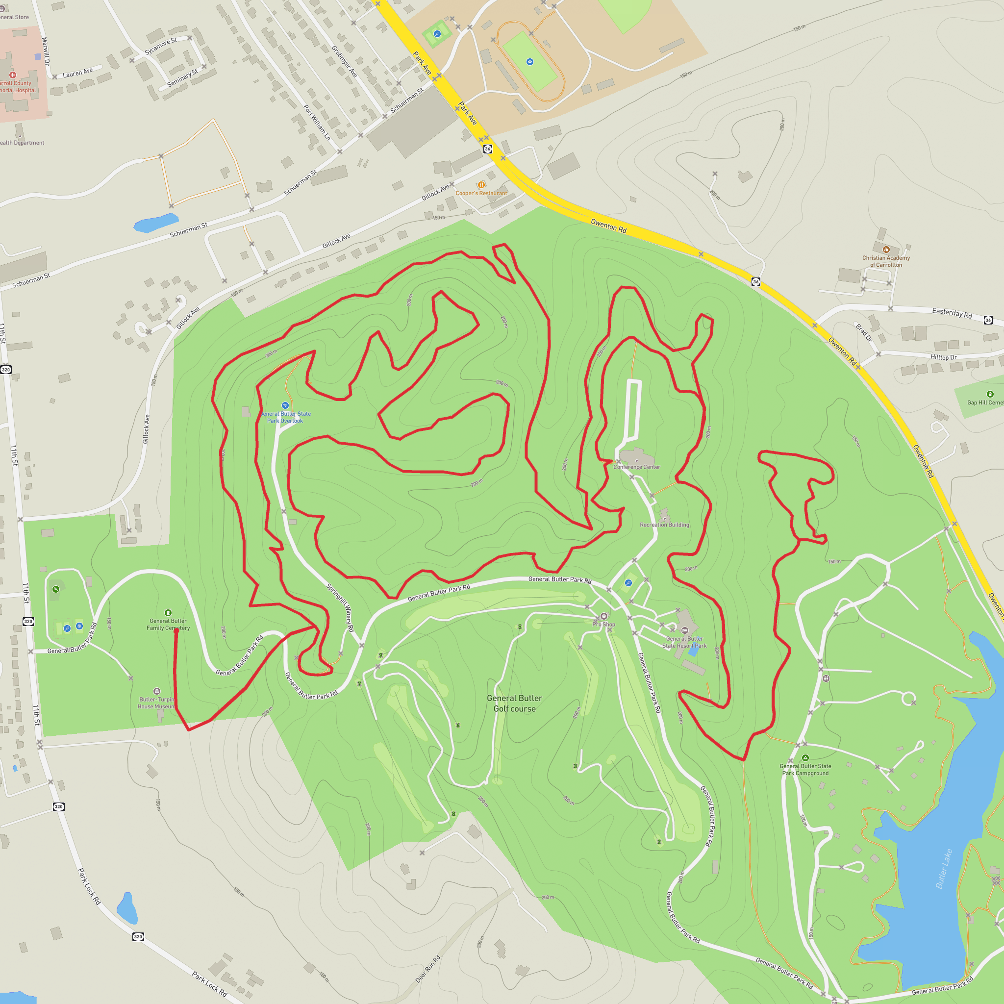 Fossil Trail and Woodland Loop Trail mobile static map