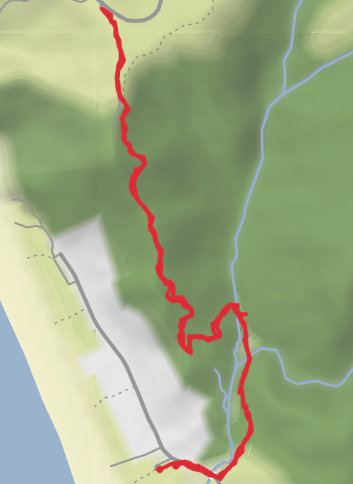 Hike on Manawhara Track and White Track mobile static map