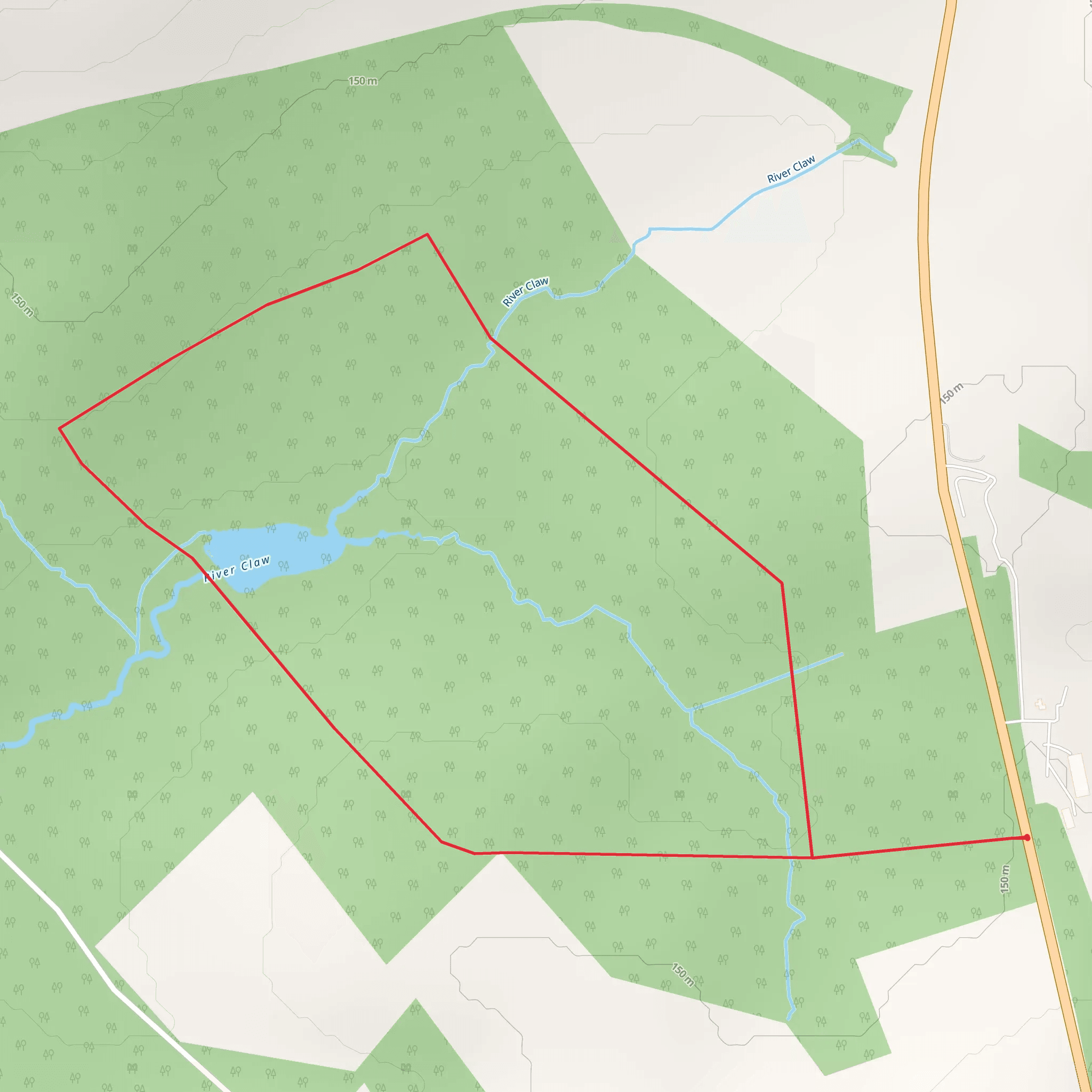 Great Claw Moor Plantation and Southern Moor Plantation Loop mobile static map