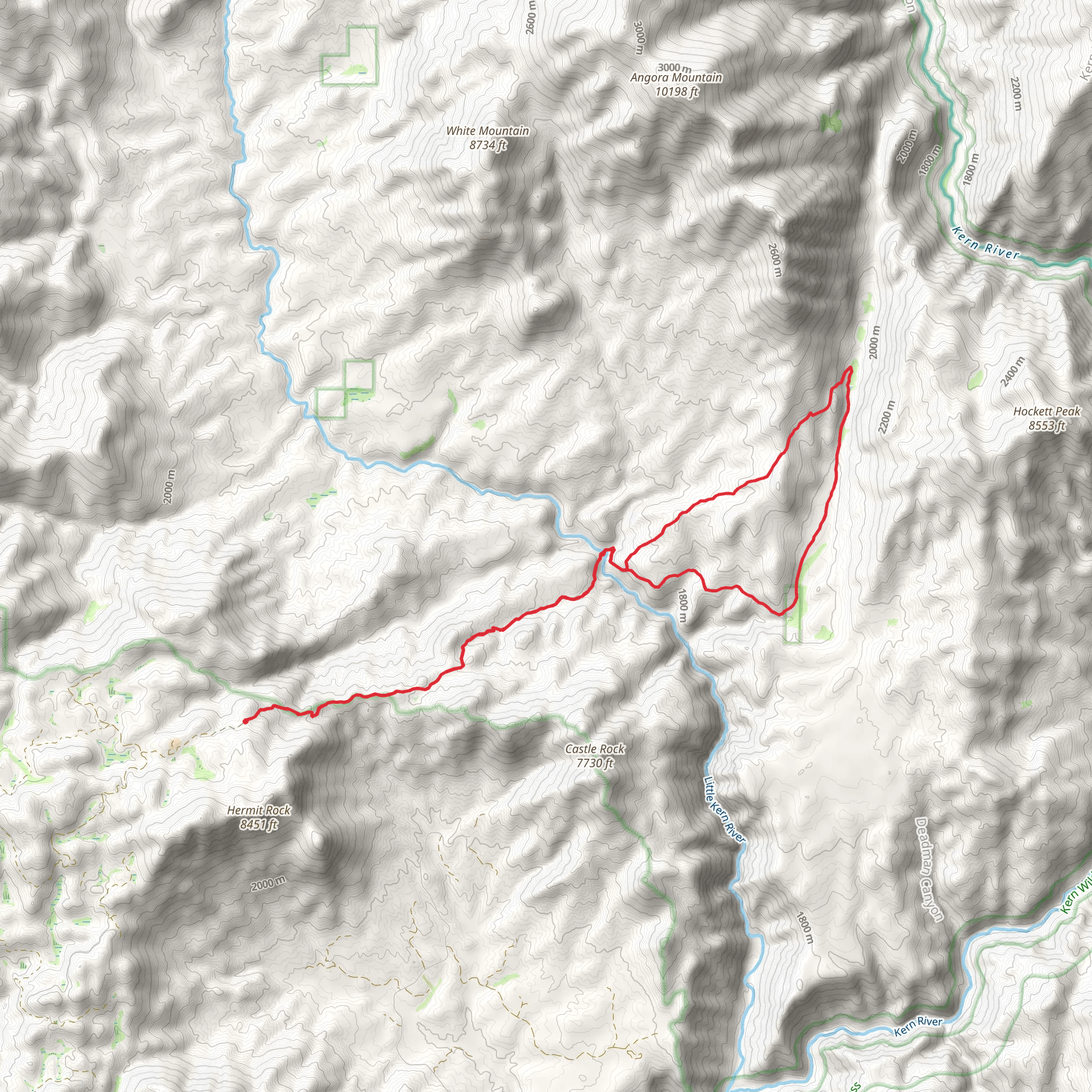 Lewis Camp and Willow Meadow Cutoff Loop Trail mobile static map