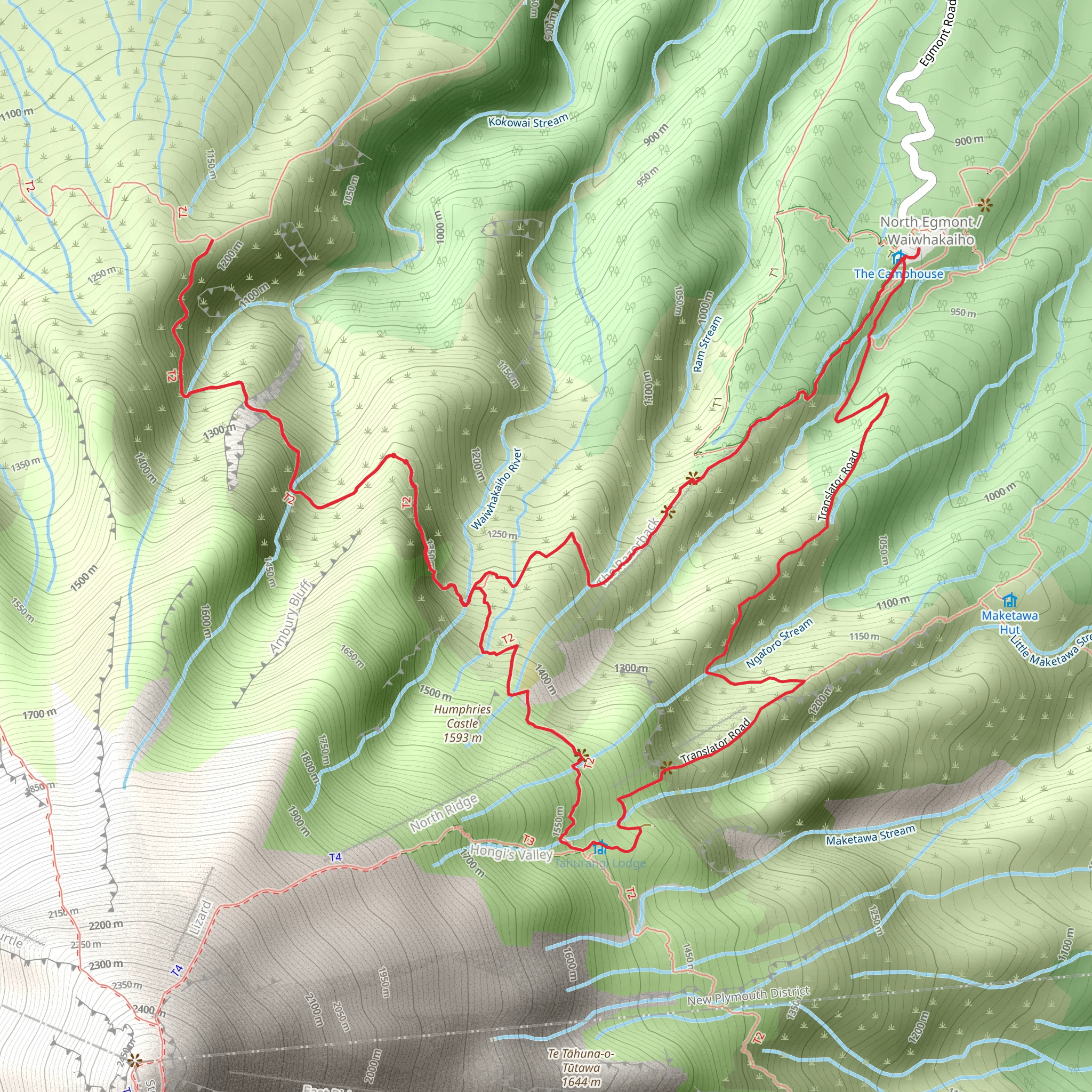 Tahurangi Translator Tower Round Trip mobile static map