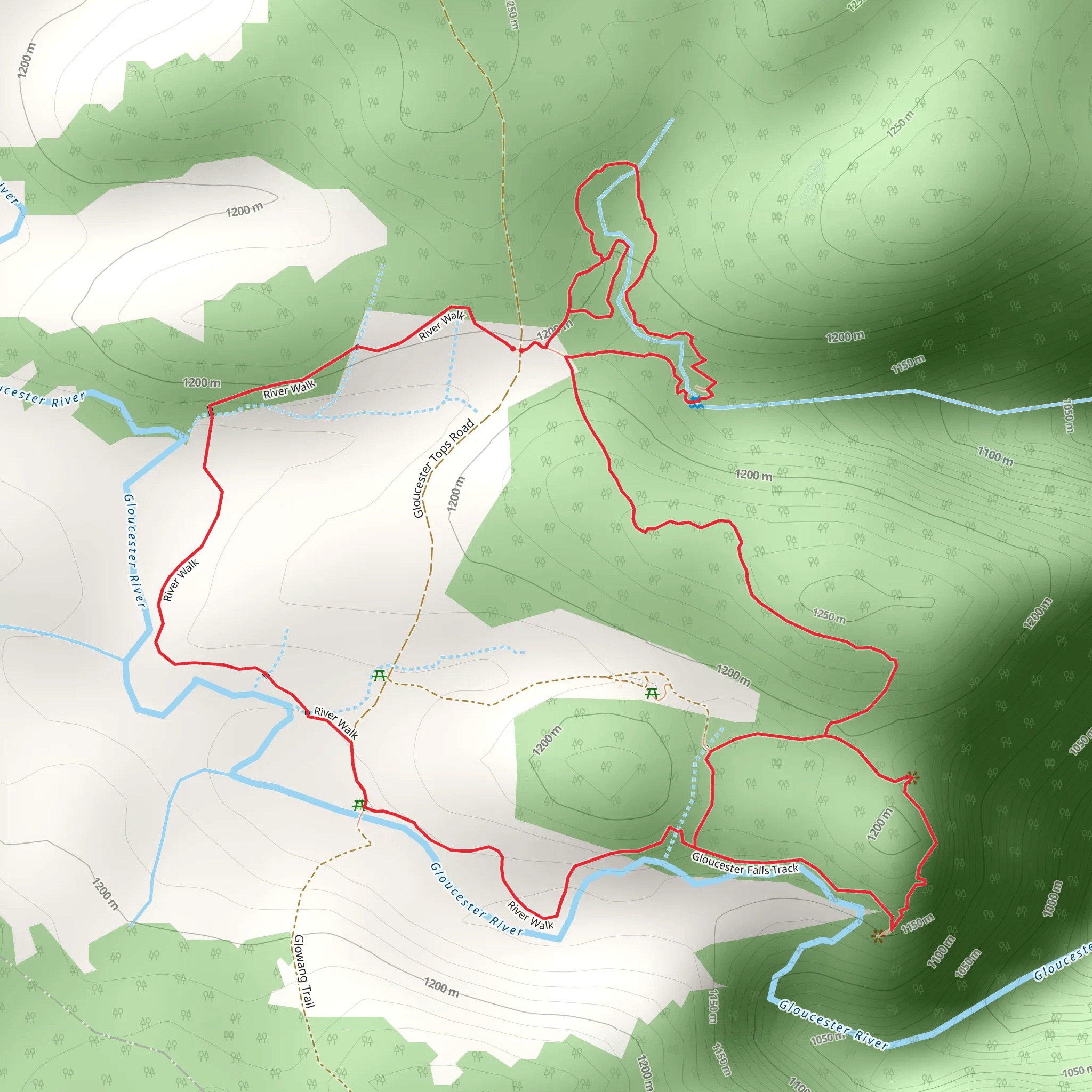 Gloucester Tops Circuit mobile static map